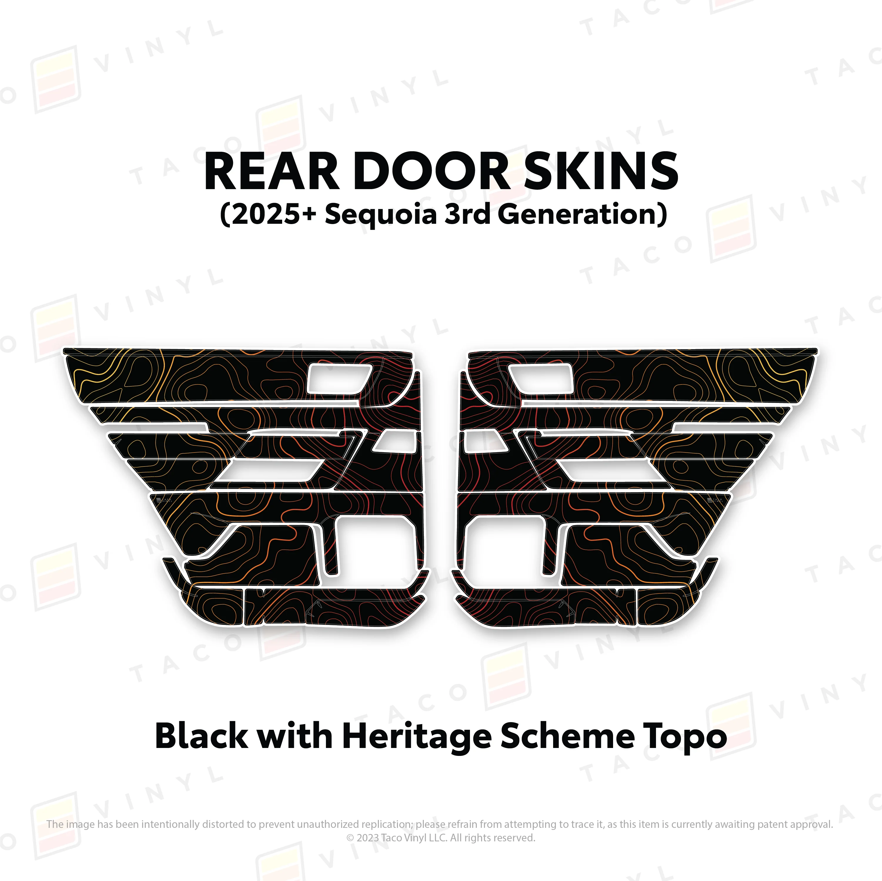 Taco Vinyl Door Skins for Sequoia (2023-2026) - Image 20