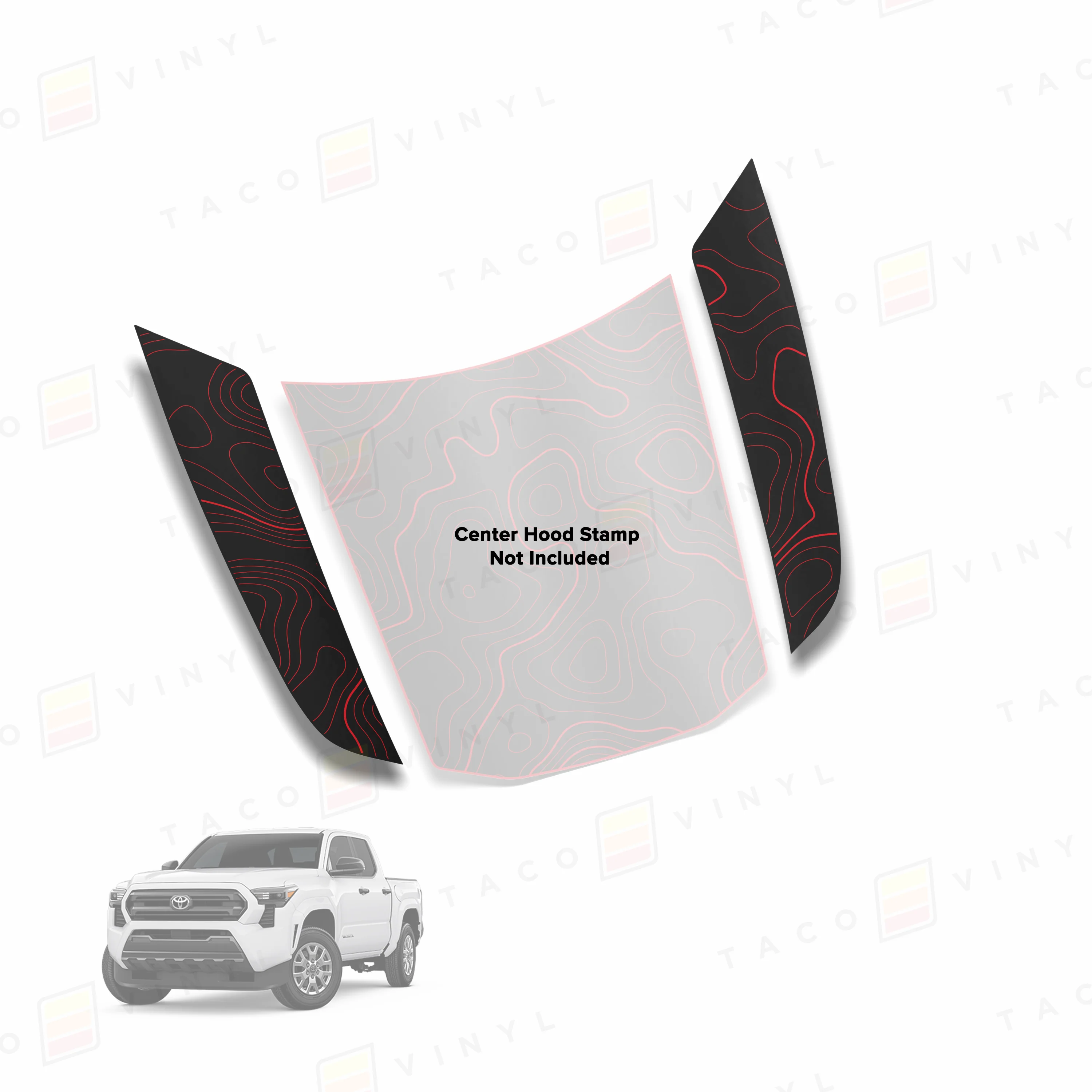 Taco Vinyl Tacoma Side Fang Hood Stamp for Tacoma (2024-2025) - Image 7