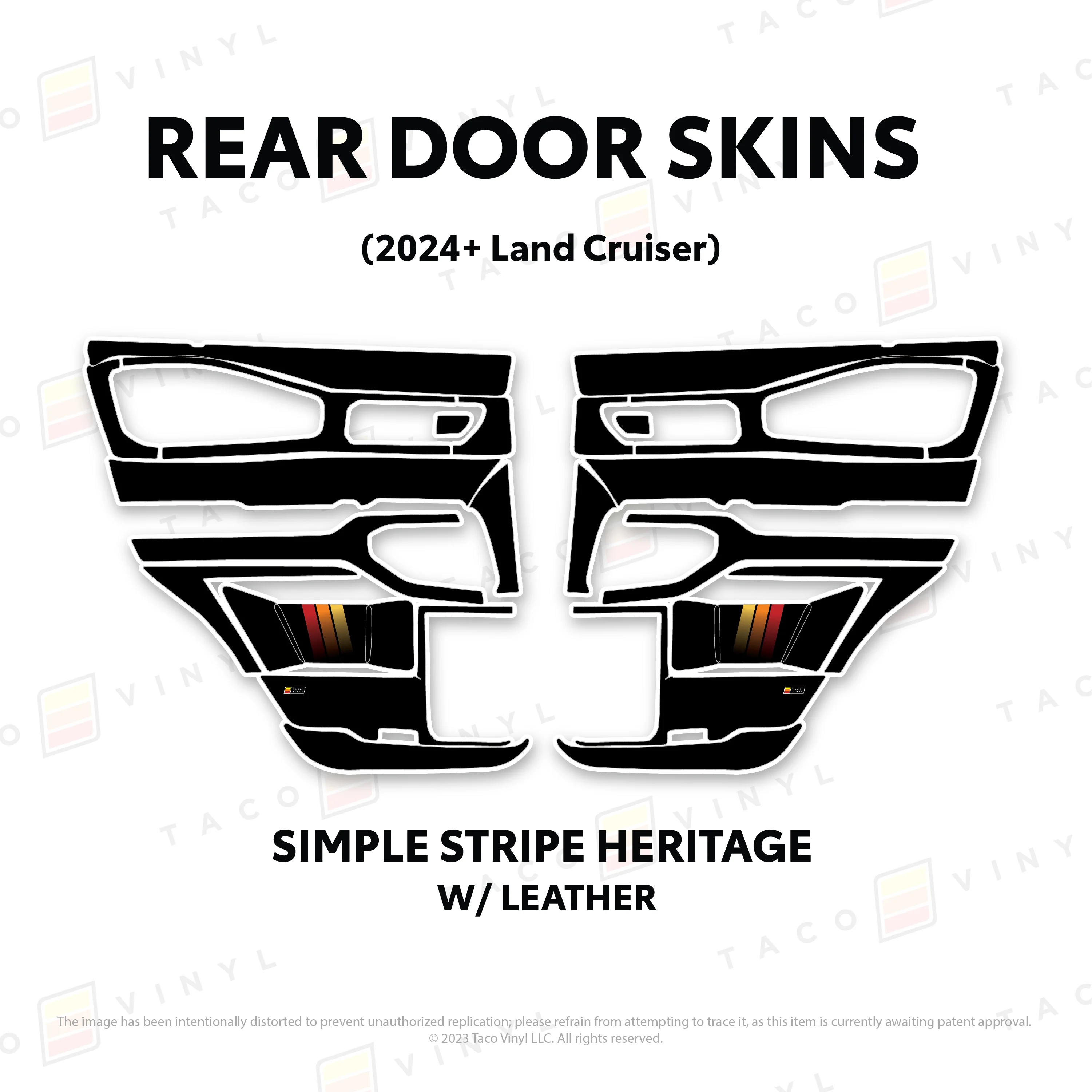 Taco Vinyl Door Skins for Land Cruiser 250 (2024-2026) - Image 12