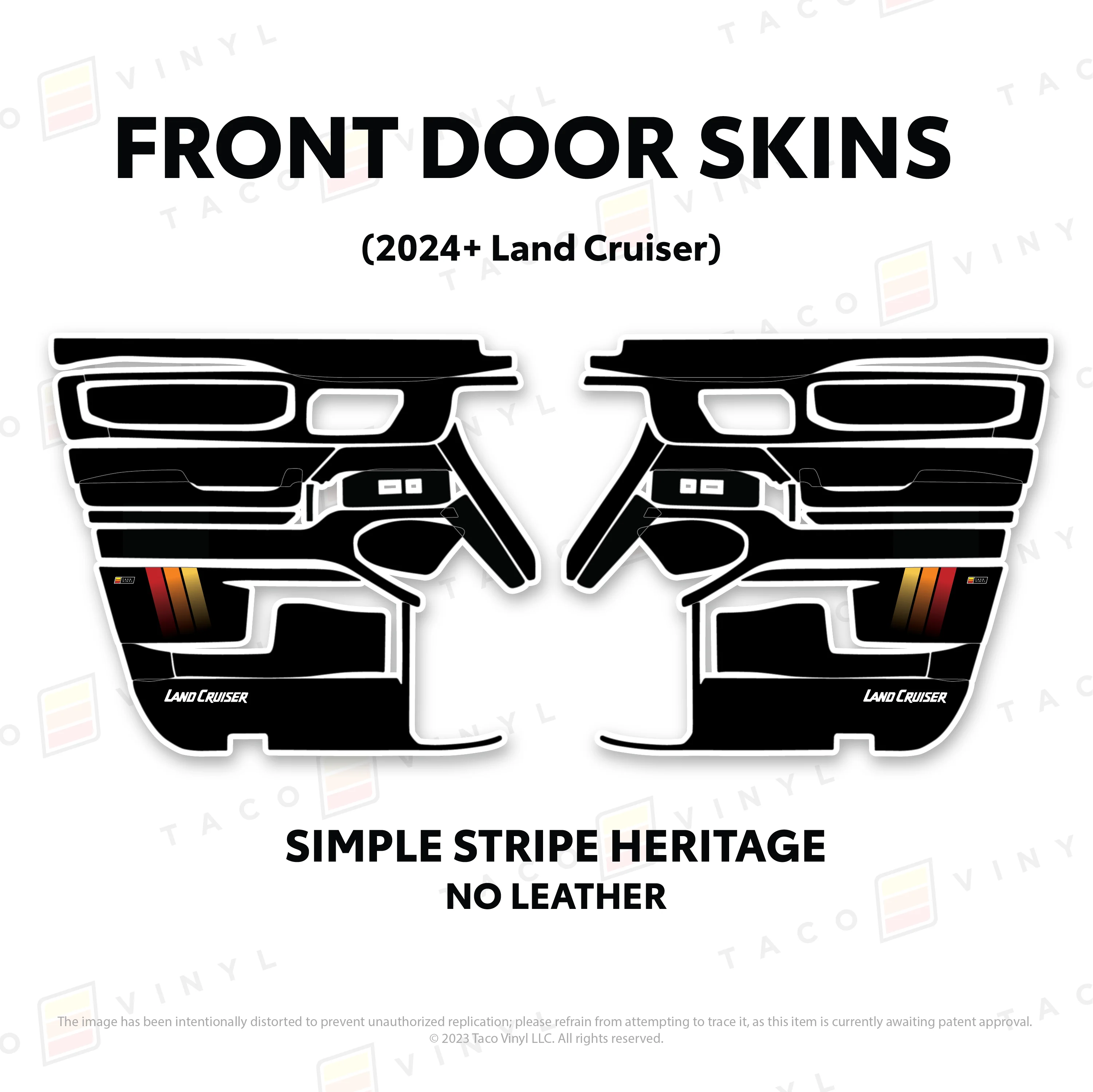 Taco Vinyl Door Skins for Land Cruiser 250 (2024-2026) - Image 13