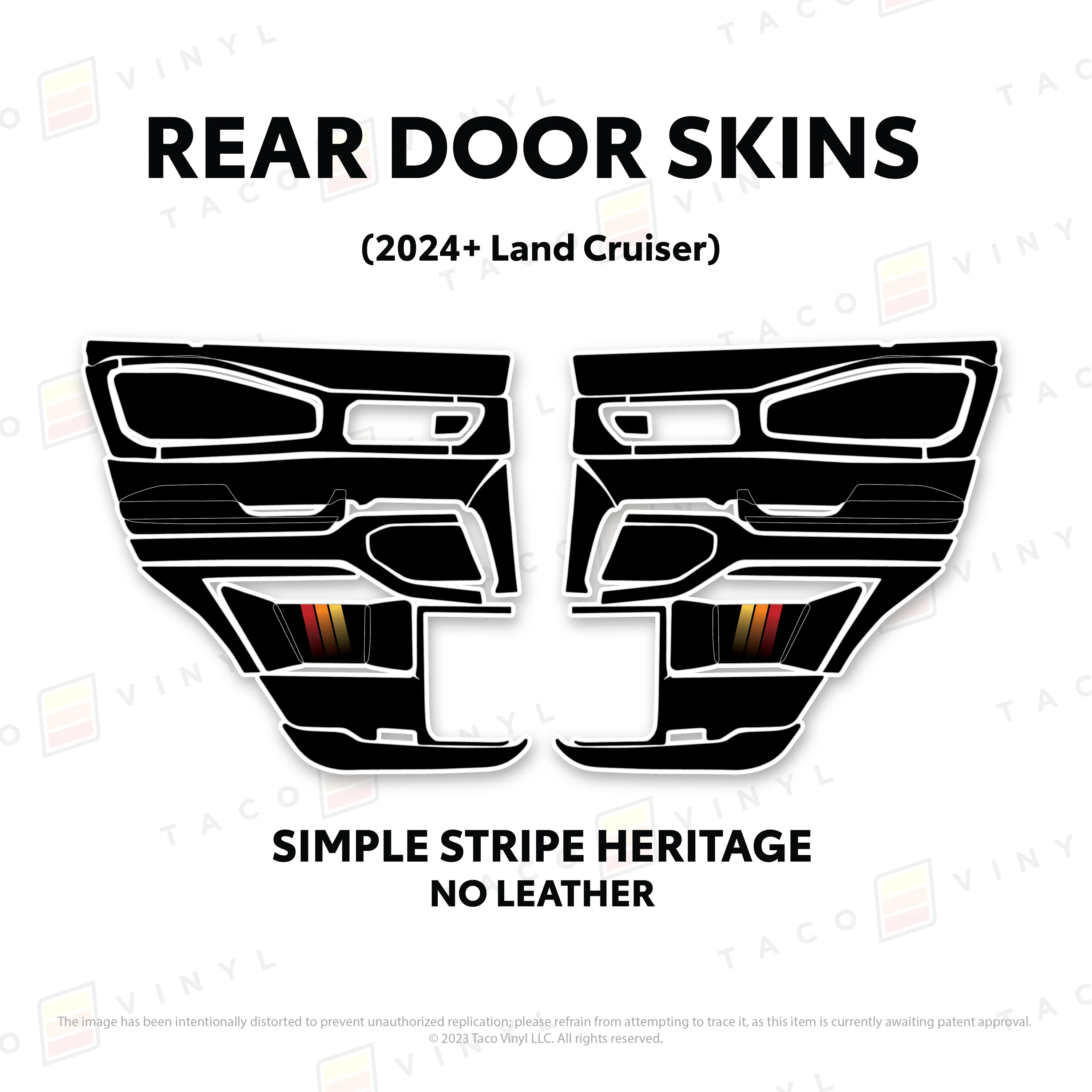 Taco Vinyl Door Skins for Land Cruiser 250 (2024-2026) - Image 14