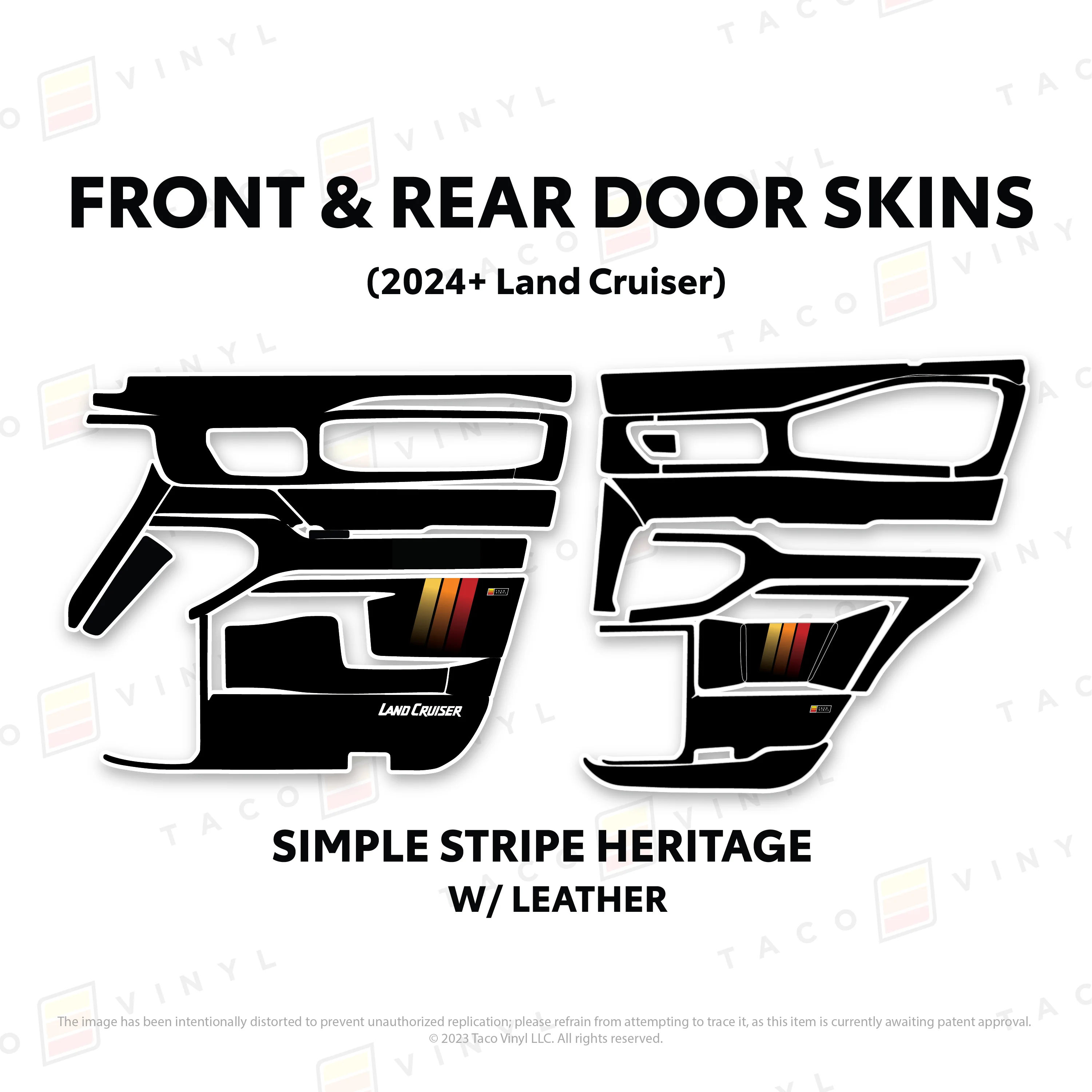 Taco Vinyl Door Skins for Land Cruiser 250 (2024-2026) - Image 16