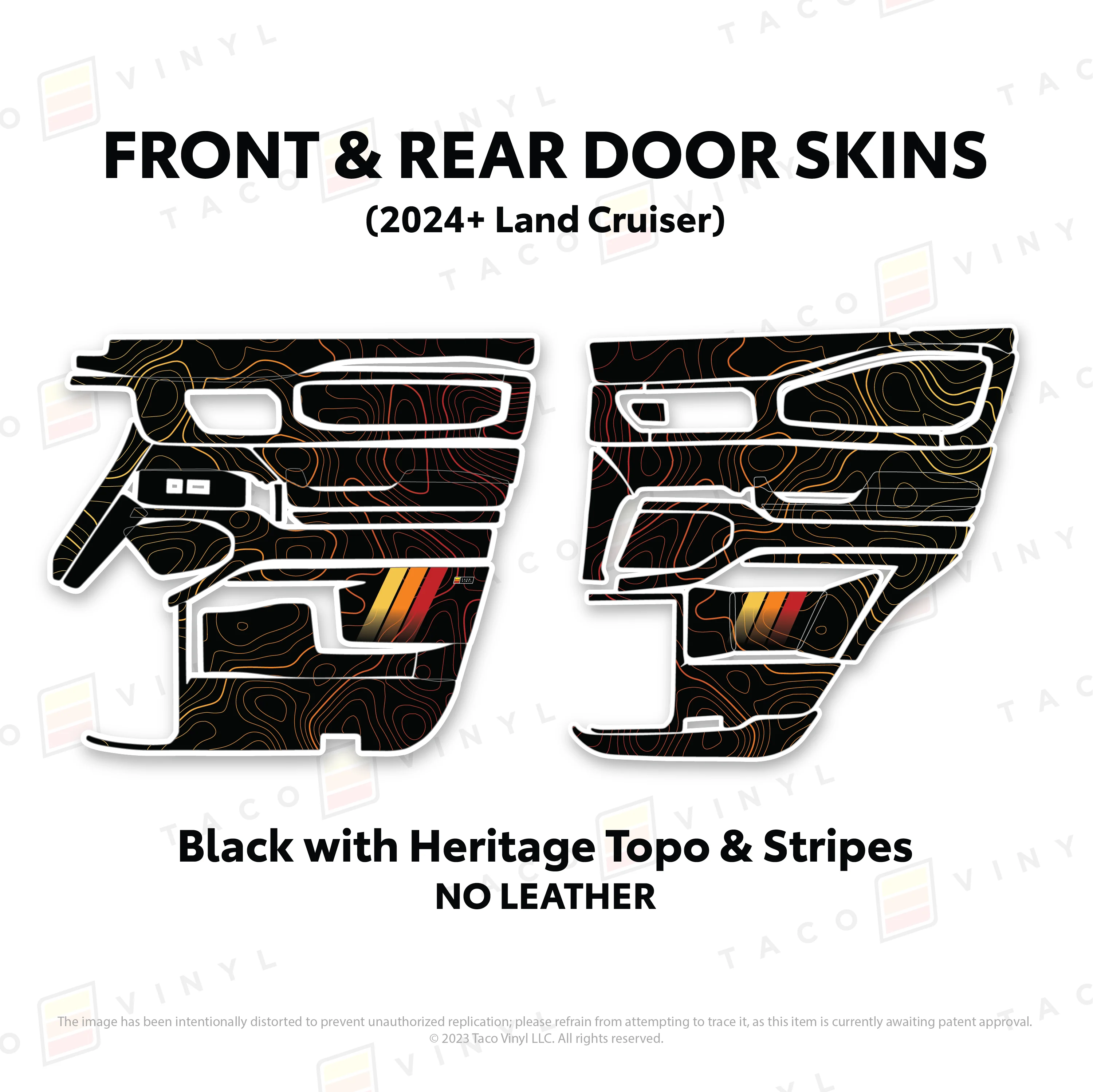 Taco Vinyl Door Skins for Land Cruiser 250 (2024-2026) - Image 3