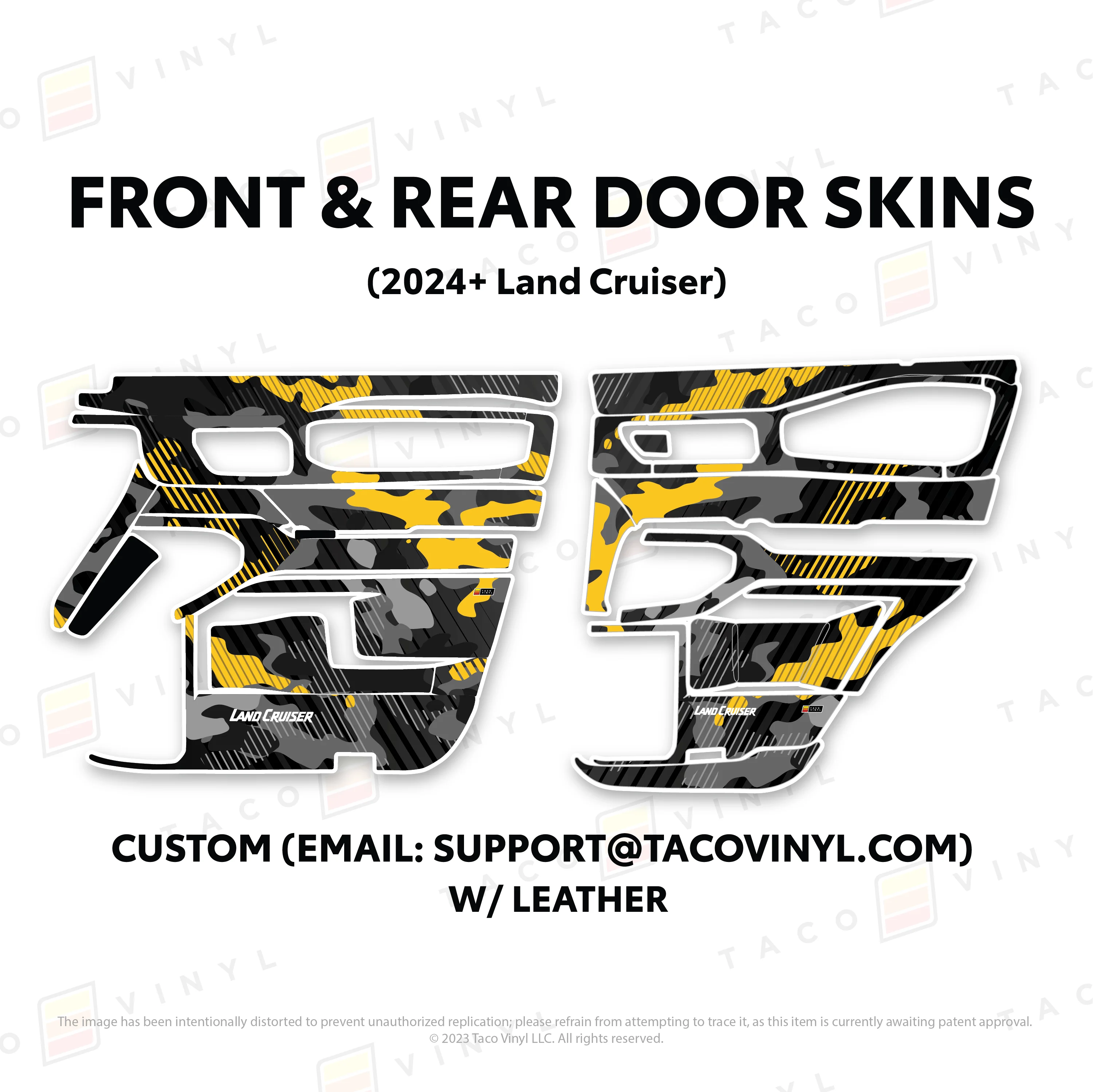 Taco Vinyl Door Skins for Land Cruiser 250 (2024-2026) - Image 35