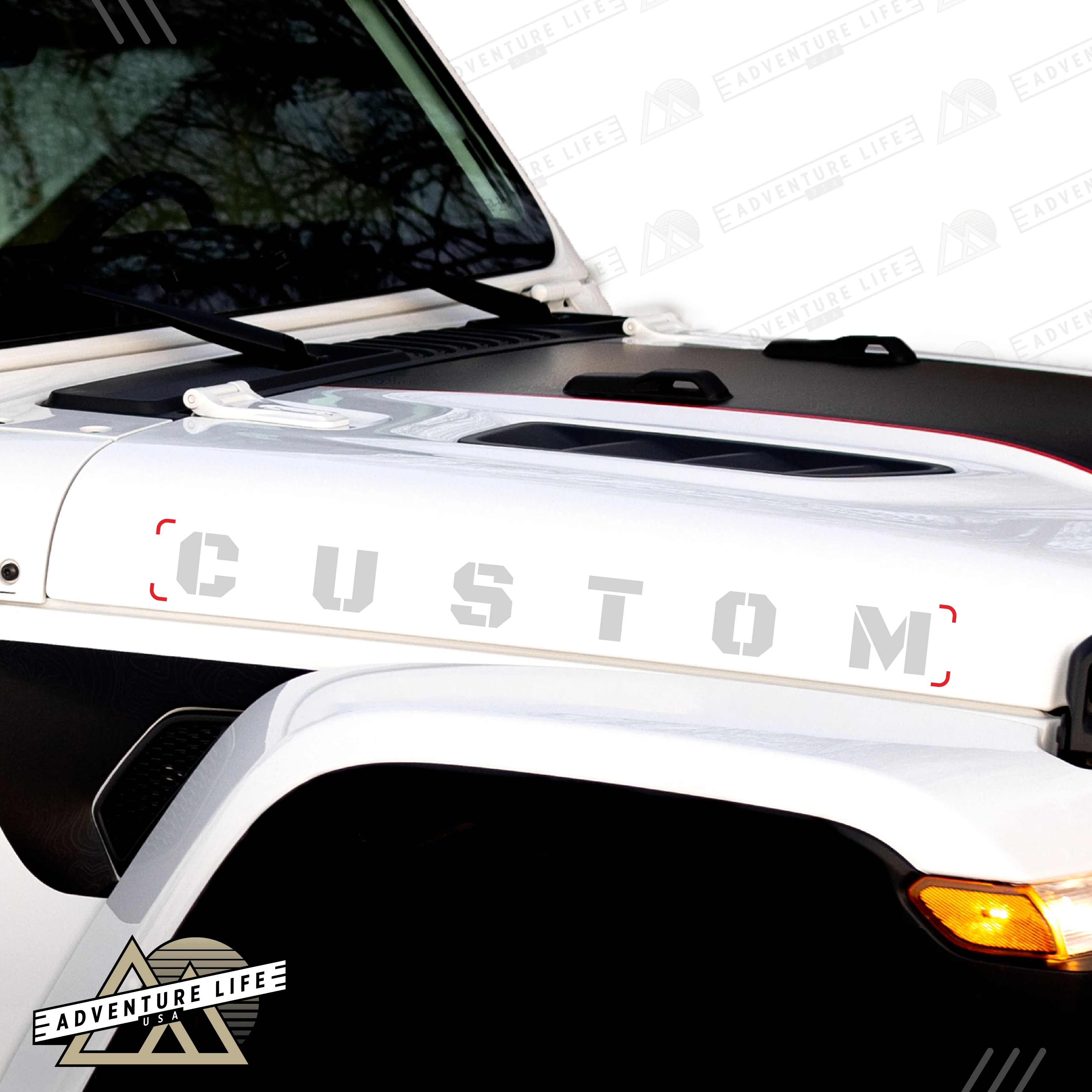 Adventure Life Custom Hood Lettering Inspired by Convoy Edition for Jeep (Set of 2) - Image 2