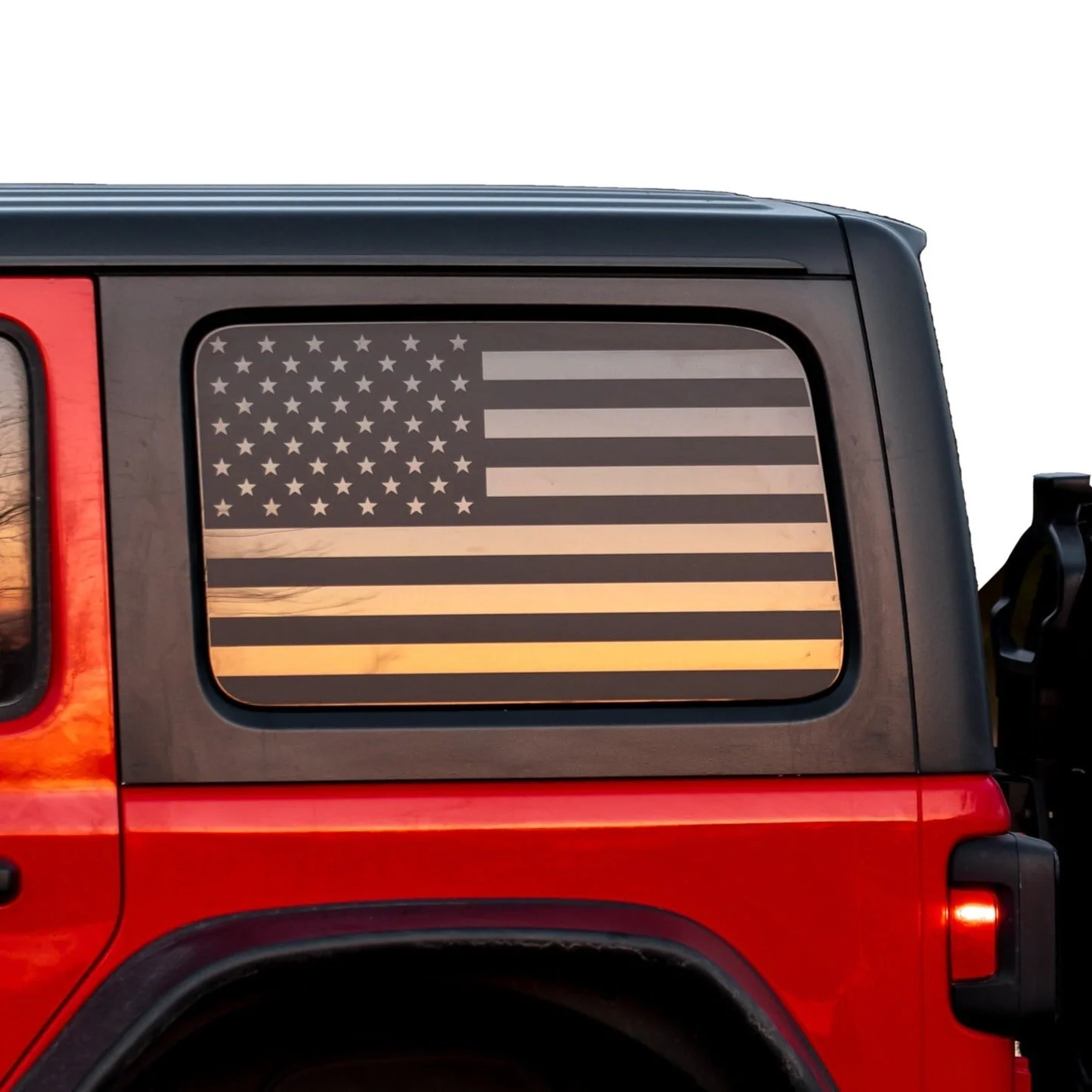 Adventure Life USA American Flag Window Graphics for Wrangler (1996-2024) - Image 2