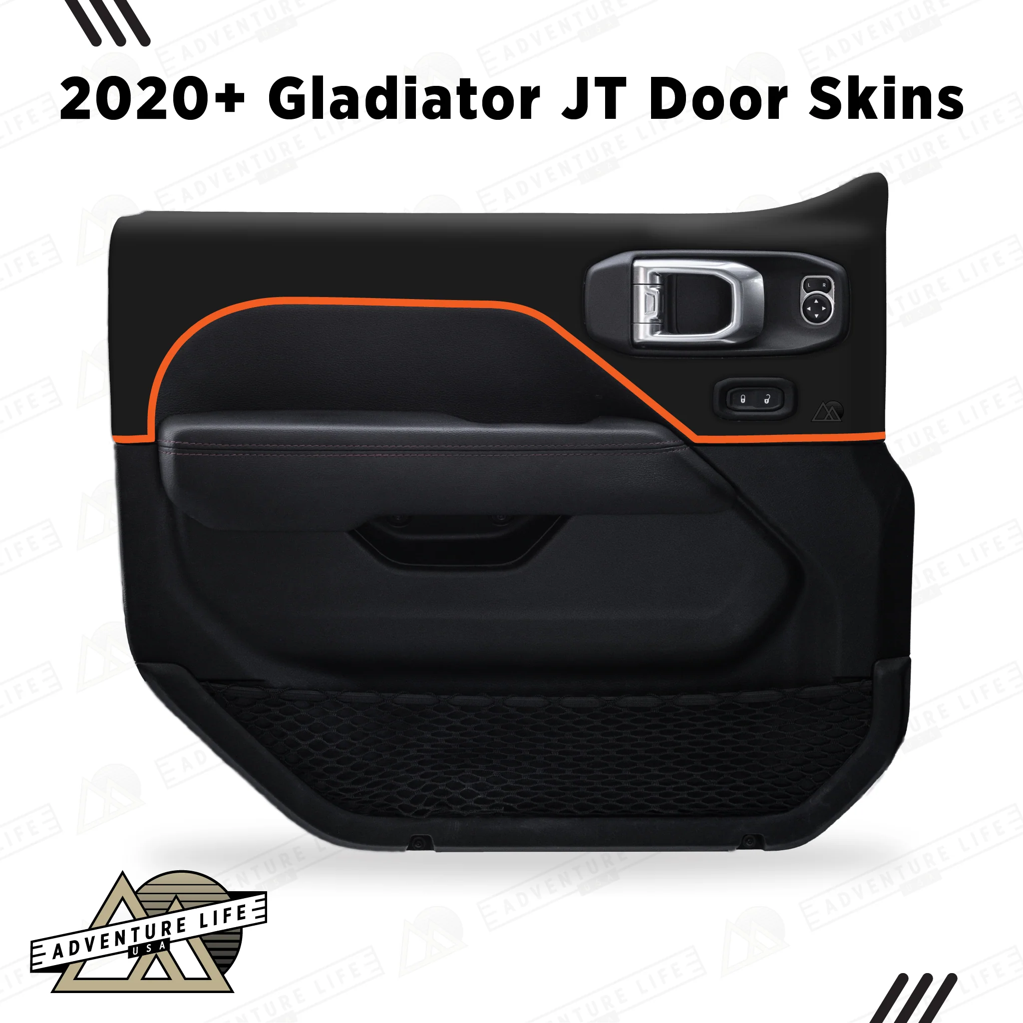 Adventure Life USA Door Skins Matte Black for Gladiator JT  (2020-2024) - Image 2