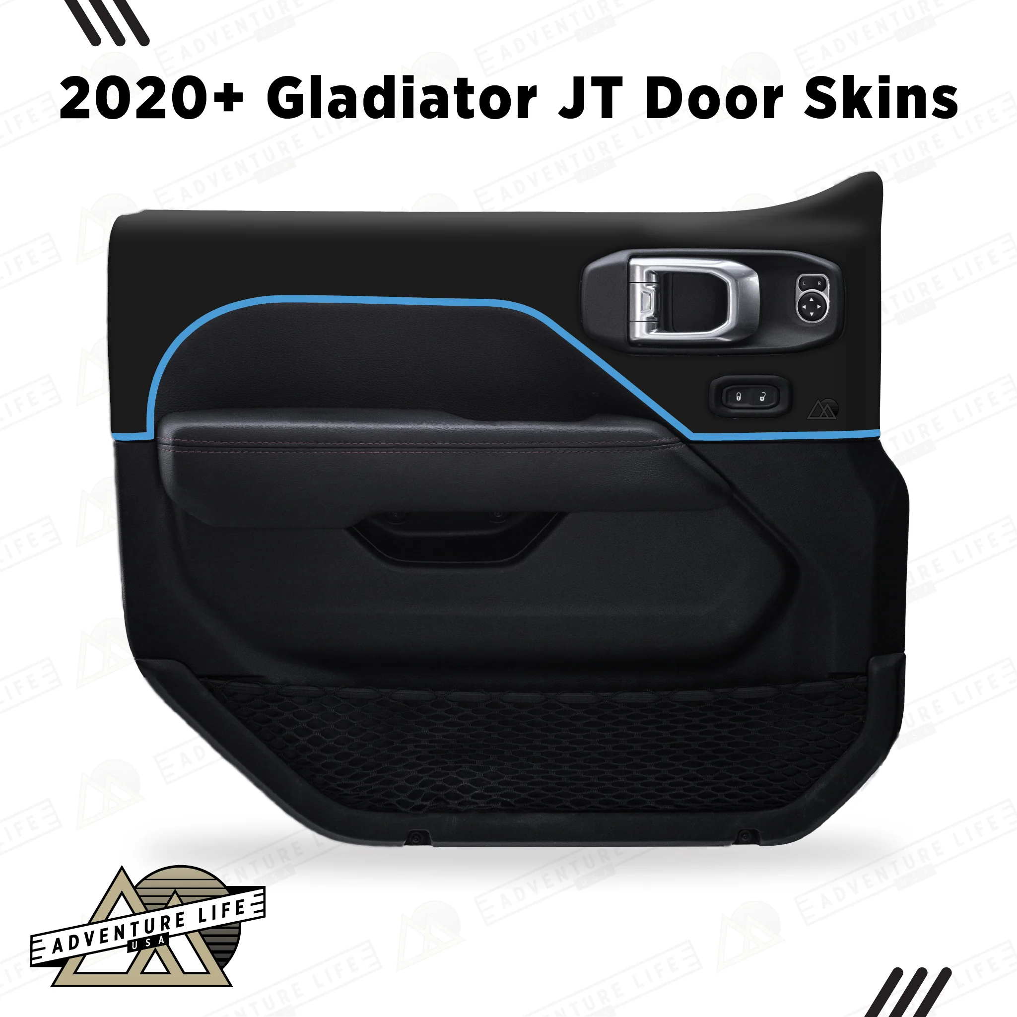 Adventure Life USA Door Skins Matte Black for Gladiator JT  (2020-2024) - Image 3