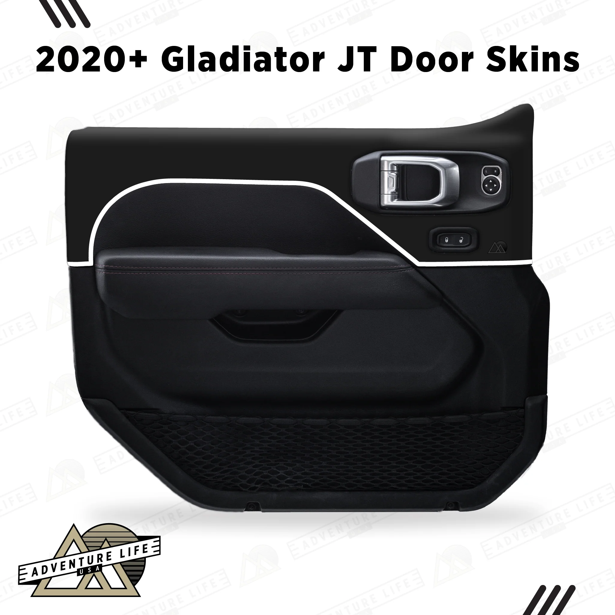 Adventure Life USA Door Skins Matte Black for Gladiator JT  (2020-2024) - Image 7