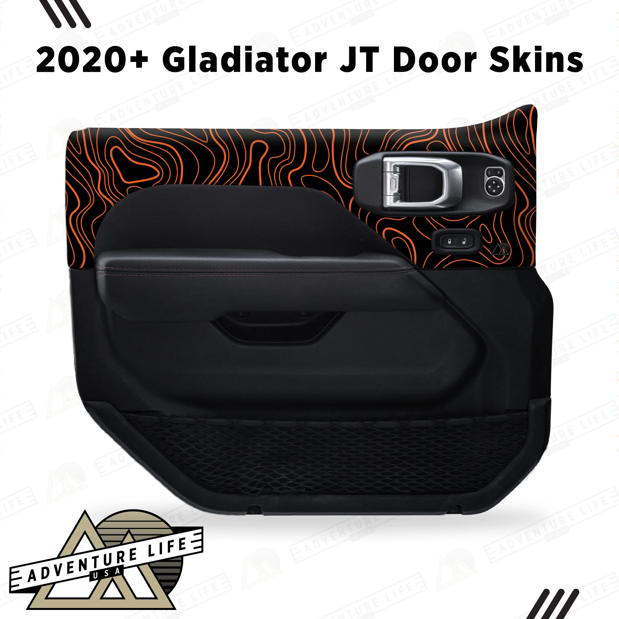 Adventure Life USA Door Skins Topographic for Gladiator JT  (2020-2024) - Image 3
