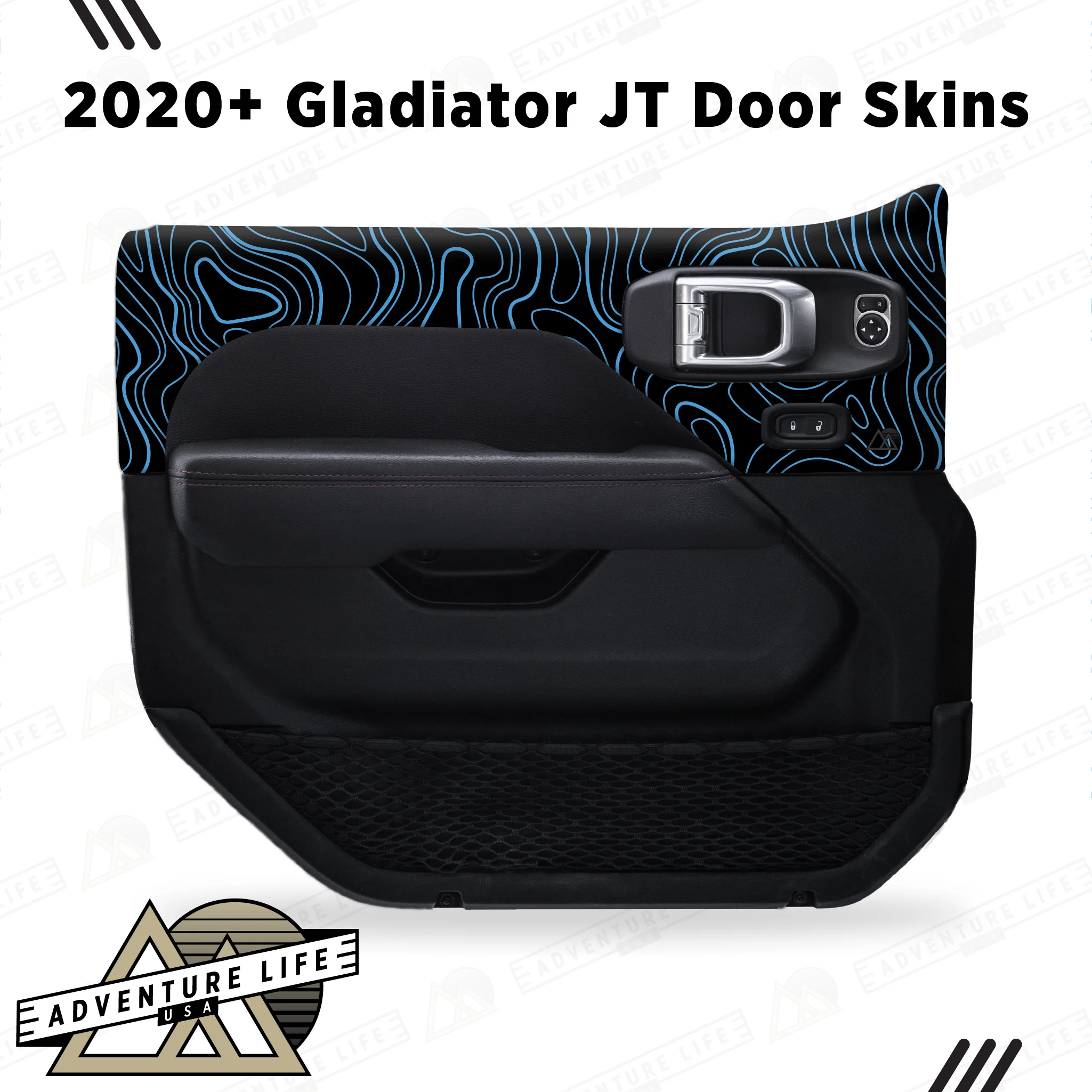 Adventure Life USA Door Skins Topographic for Gladiator JT  (2020-2024) - Image 4