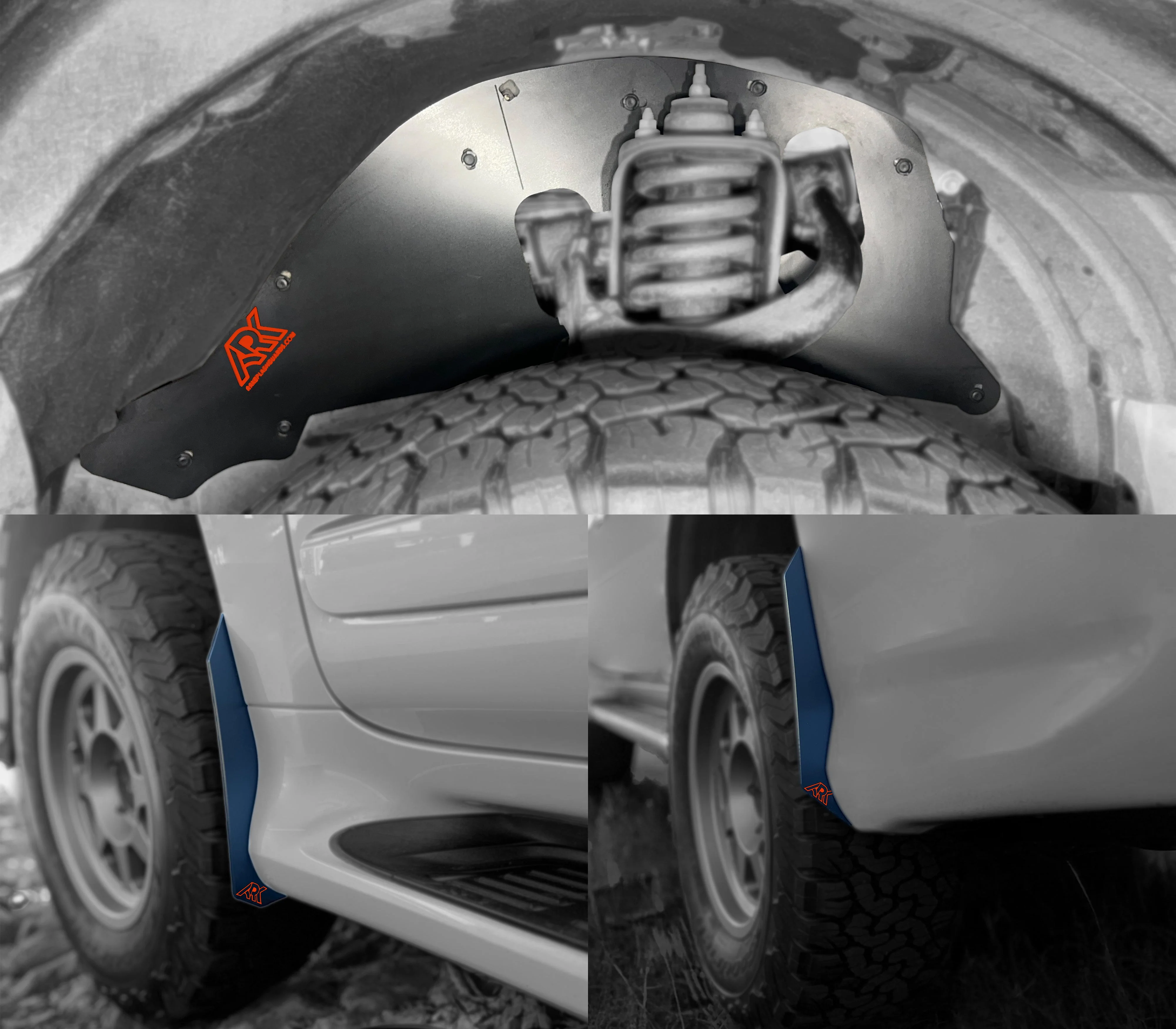 Ark TriXPoly Splash Guard & Micro Mud Flaps or Mud Flap Deletes Bundle for Lexus GX460 (2014-2024) - Image 5