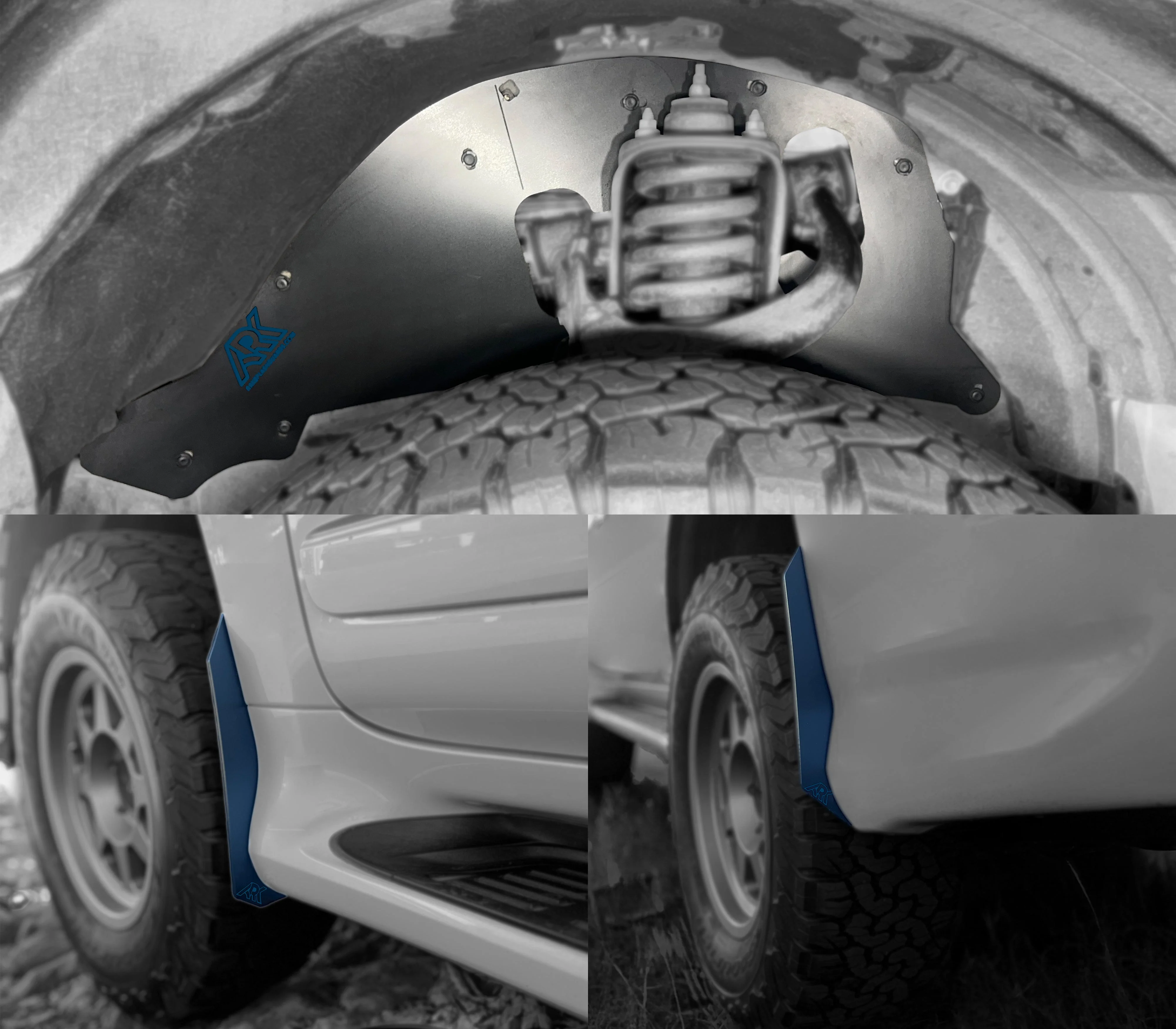 Ark TriXPoly Splash Guard & Micro Mud Flaps or Mud Flap Deletes Bundle for Lexus GX460 (2014-2024) - Image 6