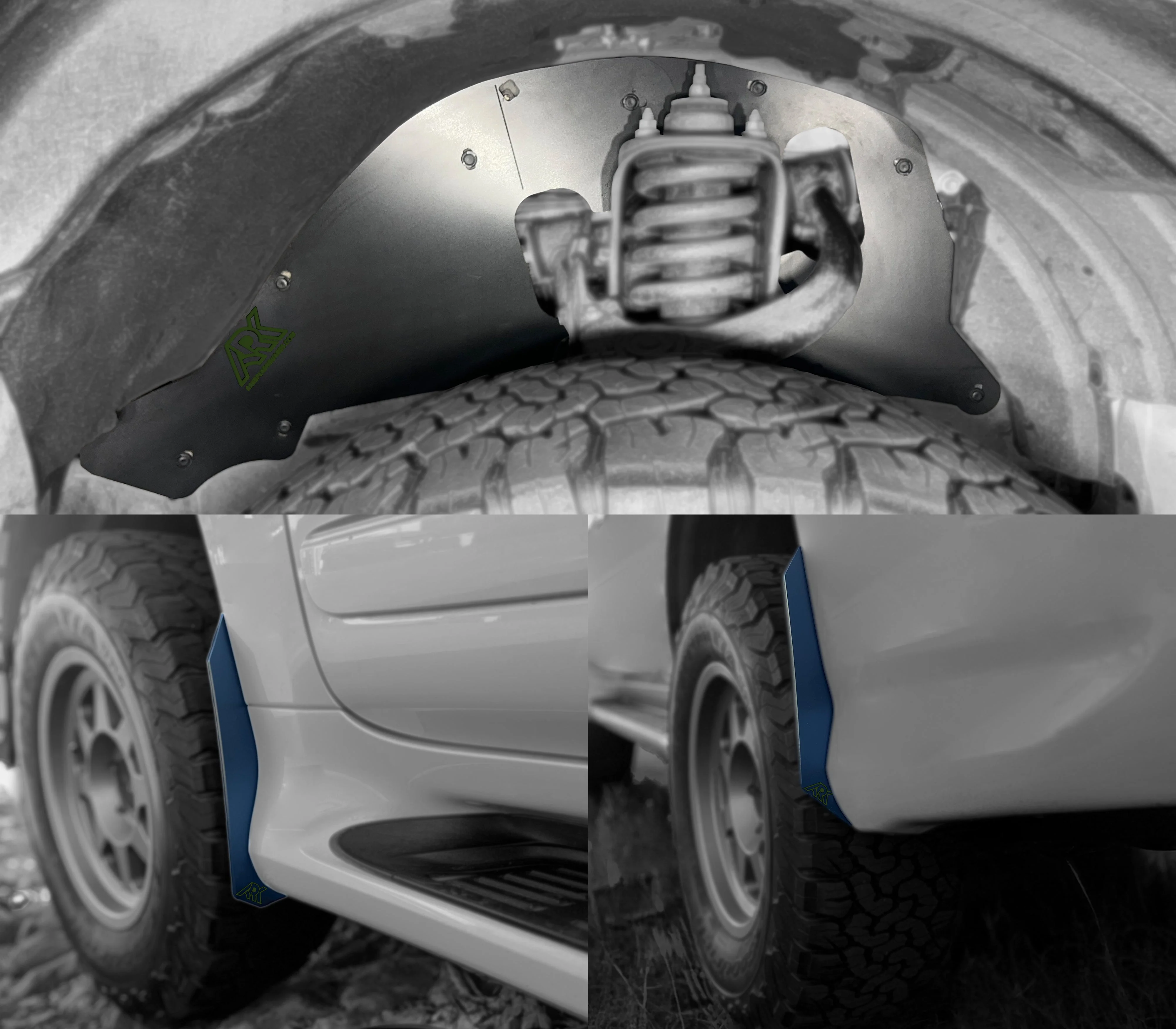 Ark TriXPoly Splash Guard & Micro Mud Flaps or Mud Flap Deletes Bundle for Lexus GX460 (2014-2024) - Image 7