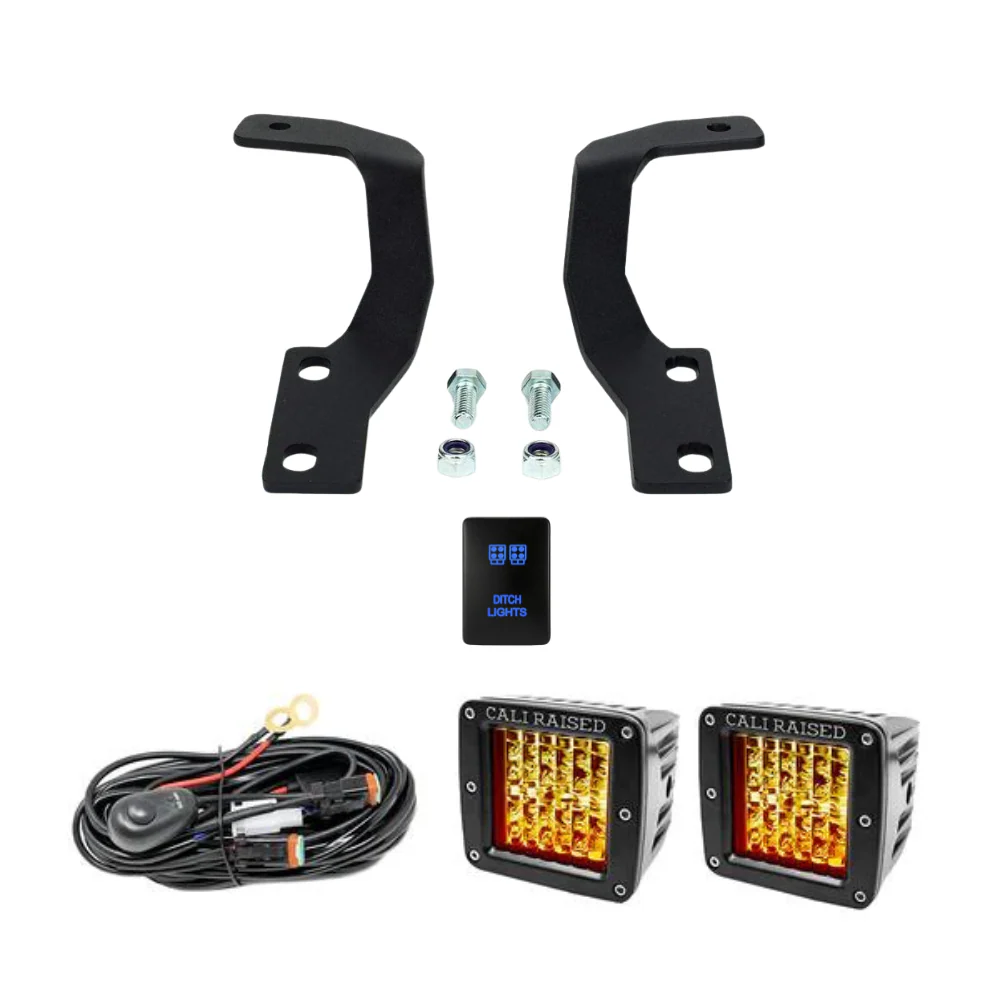 Cali Raised Low Profile LED Ditch Light Brackets Kit for 4Runner (2010-2024) - Image 11