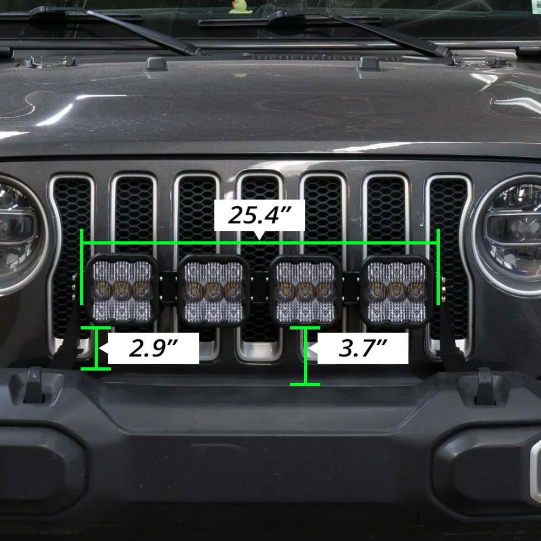 Diode Dynamics SS5 Grille CrossLink Lightbar for Jeep JL Wrangler (2018-2025) - Image 4