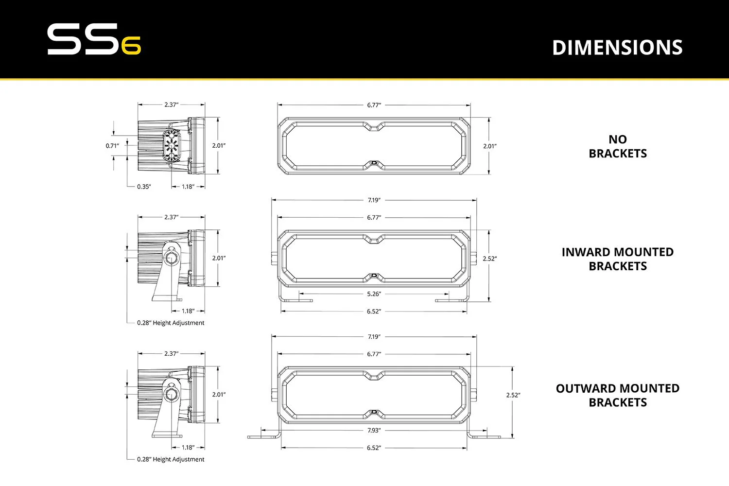 Diode Dynamics SS6 SAE/DOT White LED Light Bar (Pair) - Image 11