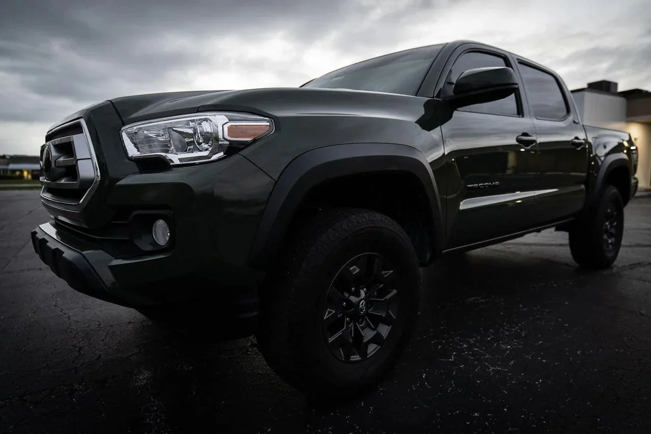 Distressed American Flag Halogen Headlight Front Sidemarker Overlays for Tacoma (2016-2023) - Image 5