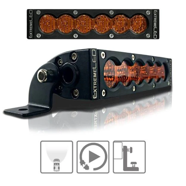 Extreme LED X6S Slim Amber/White LED Light Bar & Harness - Image 6
