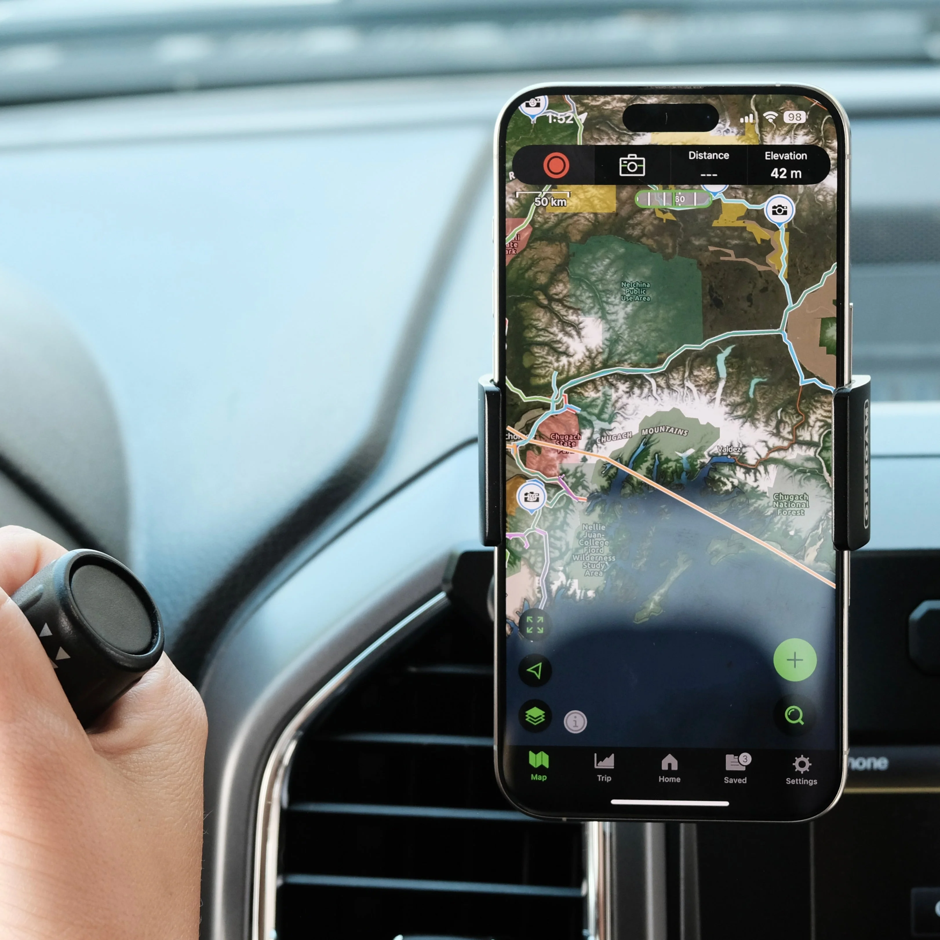 Offroam Phone Mount for Ford F-150 (2015-2020), Super Duty (2017-2021 | 2022 XL/XLT) & Expedition (2018-2021) - Image 3