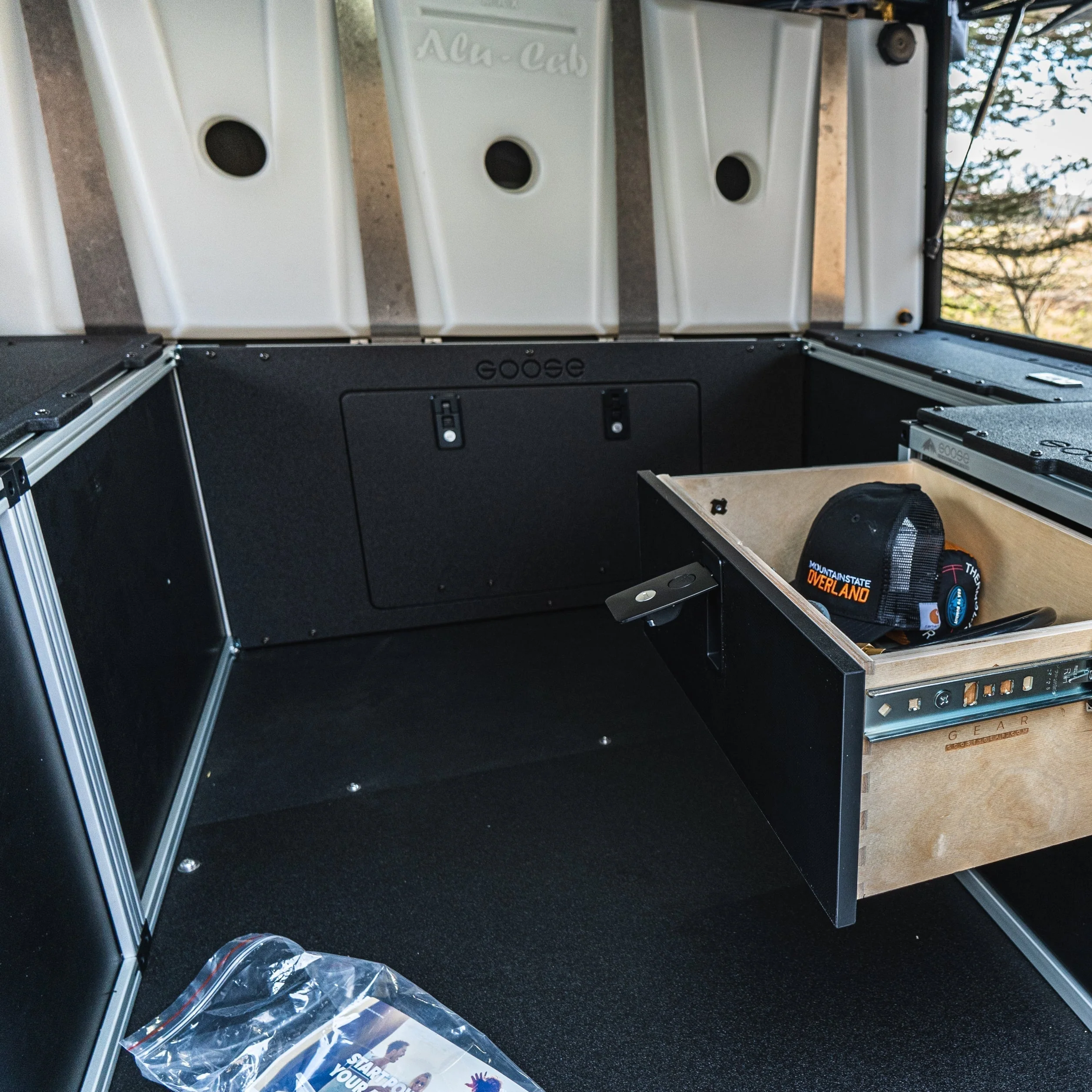 Goose Gear Alu-Cab Canopy Camper V2 for Tacoma Rear Double Drawer Module 6' Bed (2005-2023) - Image 3