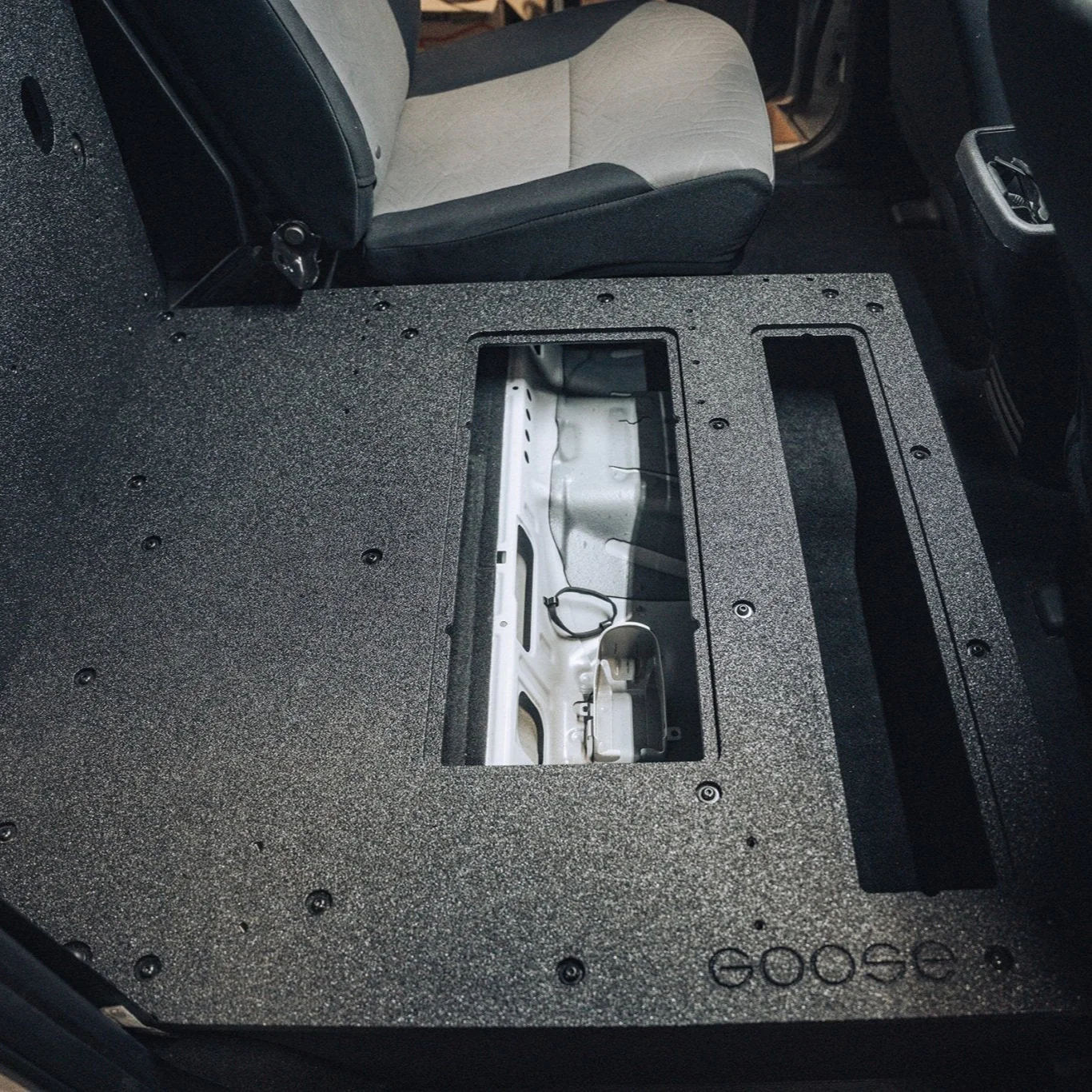 Goose Gear Second Row Seat Delete Plate System for Double Cab Tacoma (2005-2023) - Image 2
