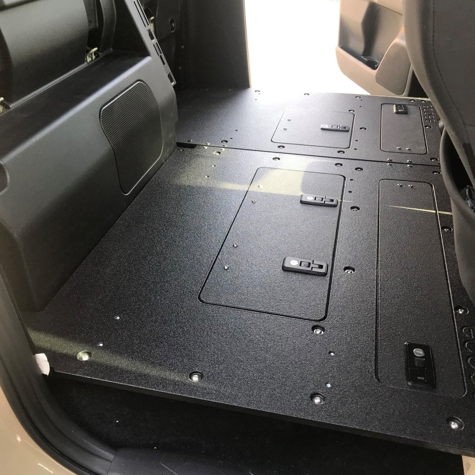 Goose Gear Second Row Seat Delete Plate System keeping Factory Back Wall for Tacoma Double Cab (2005-2023)