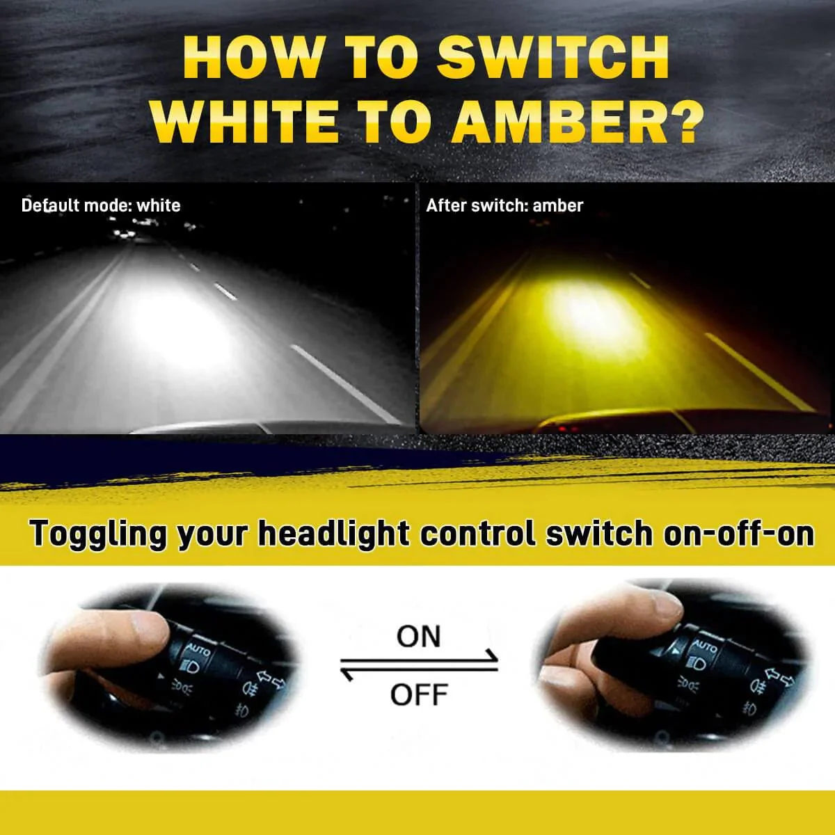 Lasfit LD Plus Switchback 9005 HB3 LED Bulbs Flip Chip 60W 2 Modes | 2 Bulbs - Image 8
