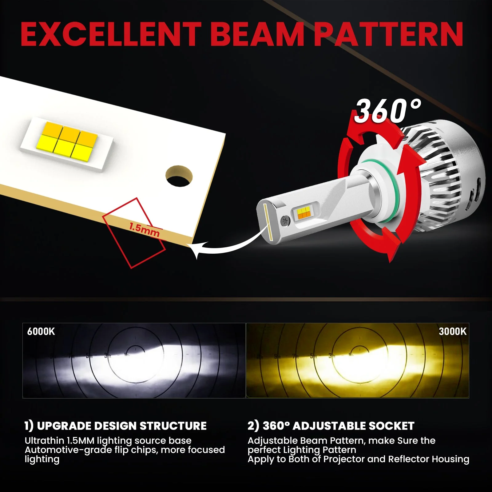 Lasfit LED Bulb Upgrade Kit for Toyota Tacoma (2001-2015) - Image 21