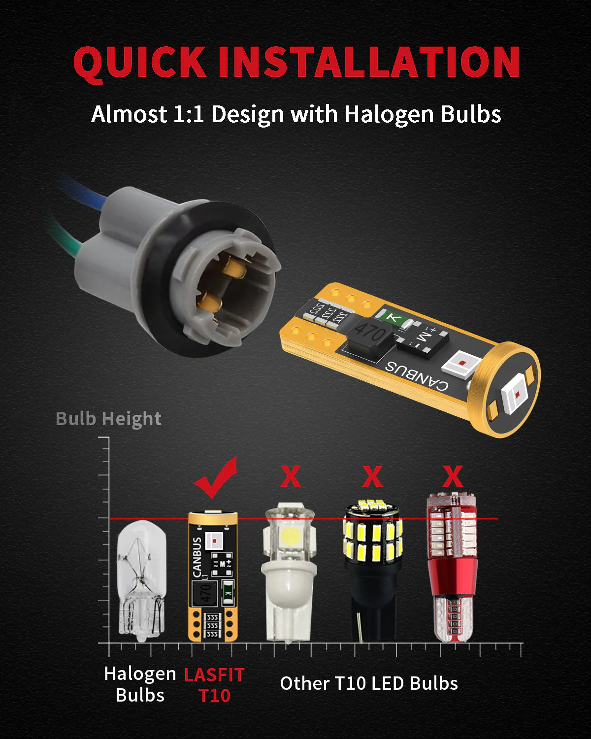 Lasfit LED Bulb Upgrade Kit for Toyota Tacoma (2001-2015) - Image 52