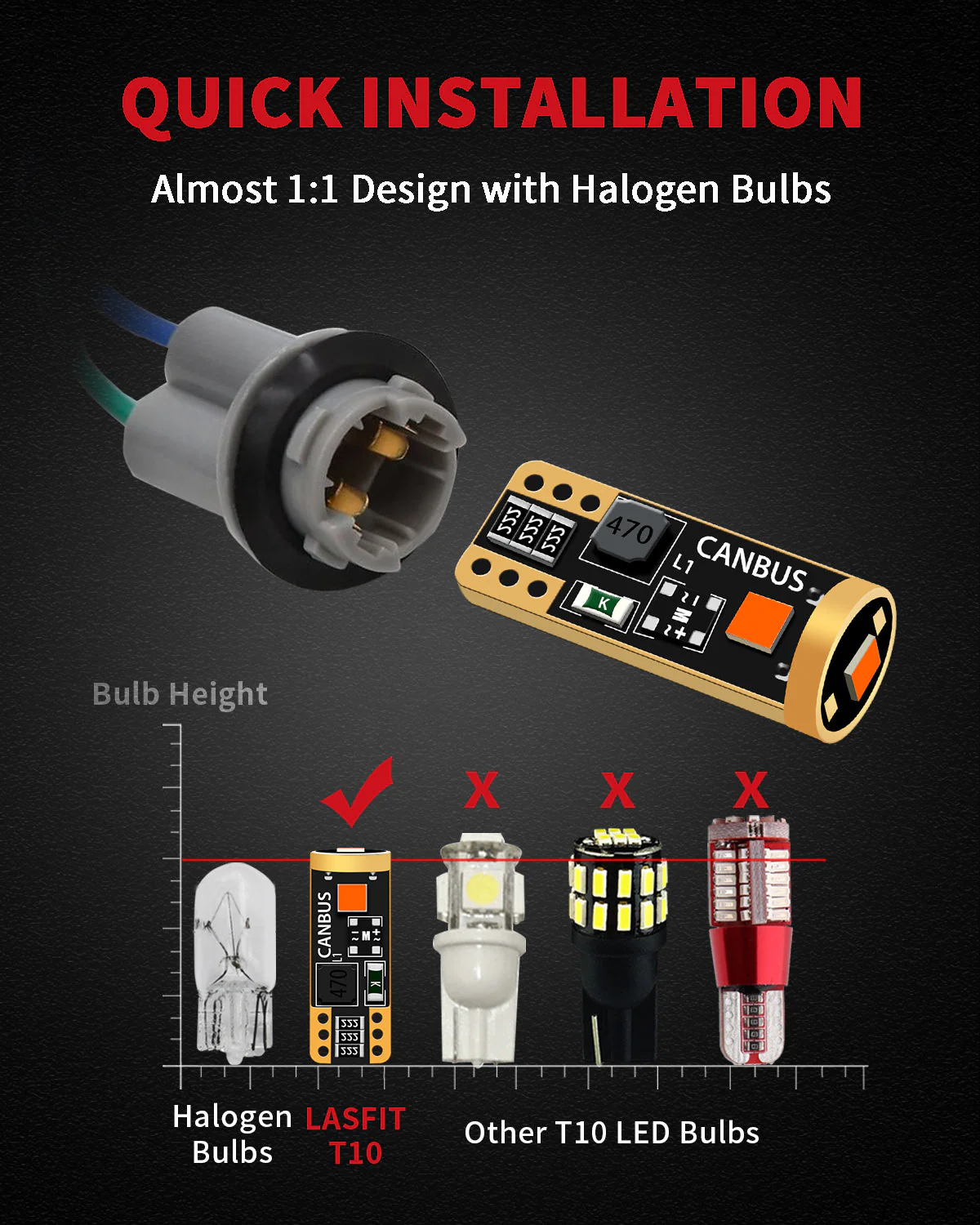 Lasfit LED Bulb Upgrade Kit for Toyota Tacoma (2001-2015) - Image 56
