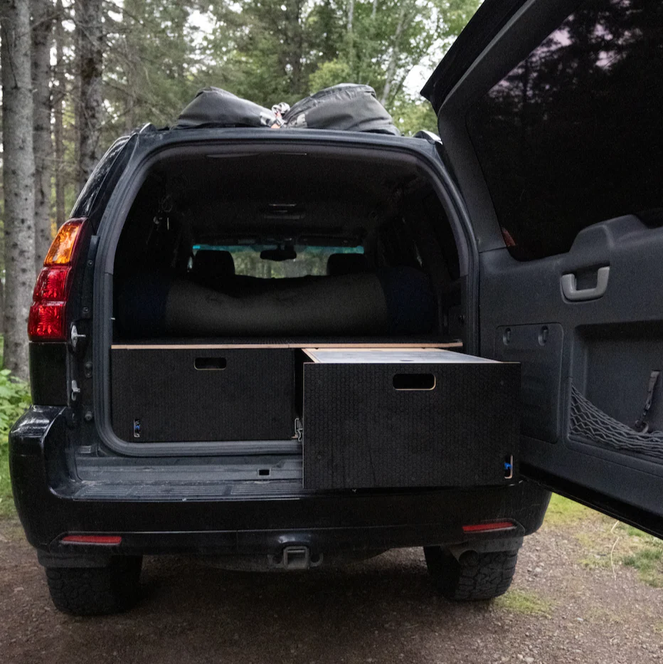 Solid Wood Work Dual Drawer Storage PreCut Kit for Lexus GX470 (2003-2009) - Image 7