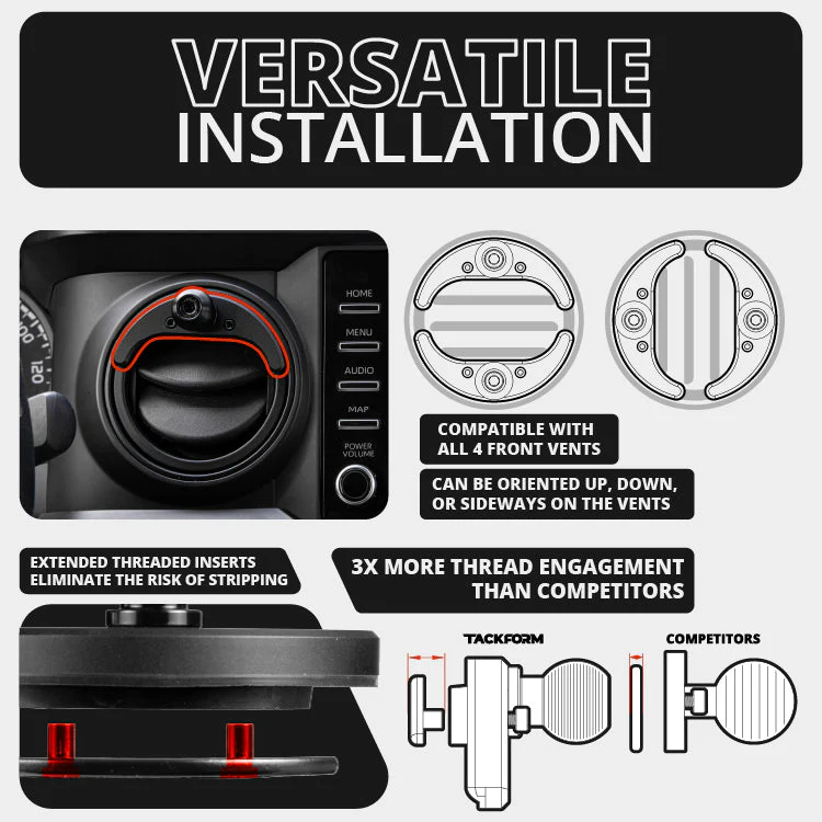 Tackform LINK Vent Mount Bracket With MagSafe Phone Holder for Toyota Tacoma (2016-2023) and Tundra (2014-2021) - Image 7