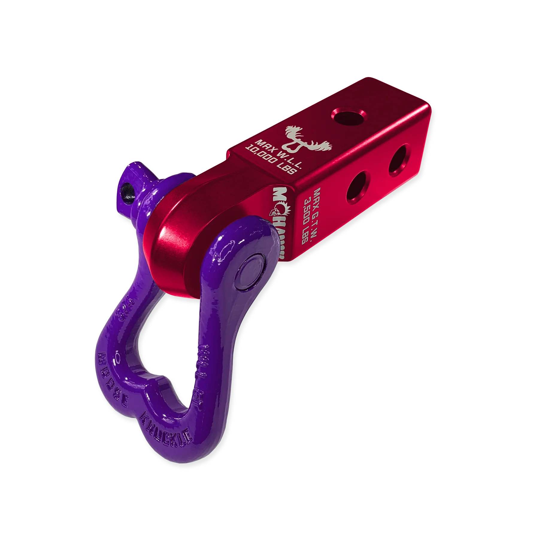 Moose Knuckle XL 3/4 Shackle and Red Mohawk 2.0 Receiver Combo - Image 2