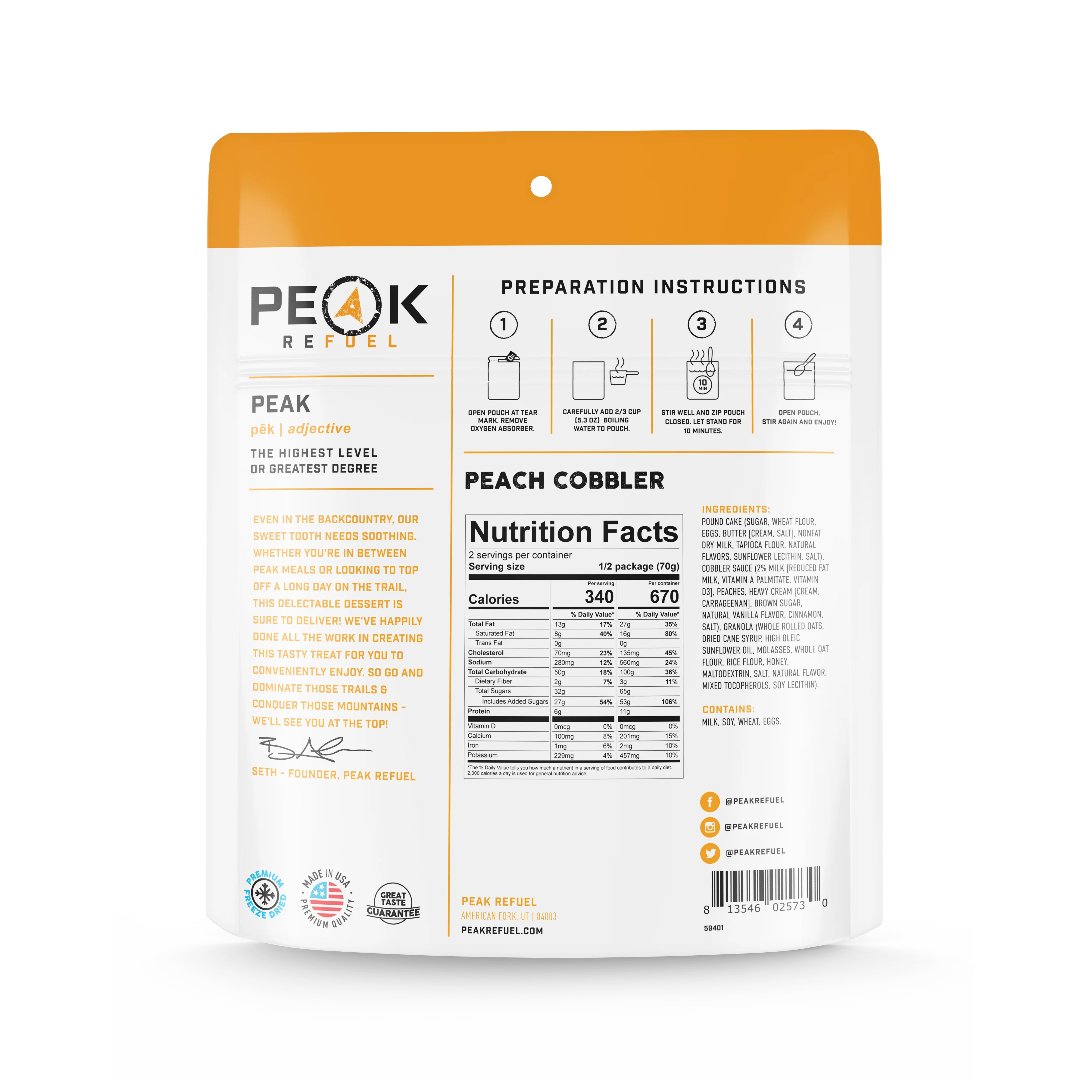 Peak Refuel Dessert Cobbler Variety Pack - Image 5