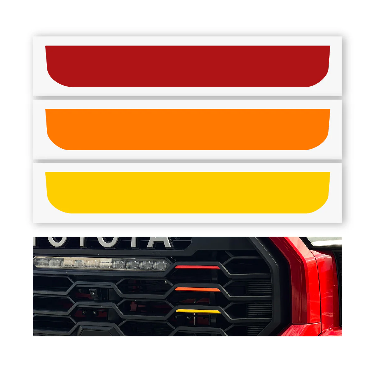 Rave Off-Road Heritage Grille Accent Vinyl Decals for Tundra (2022-2026)