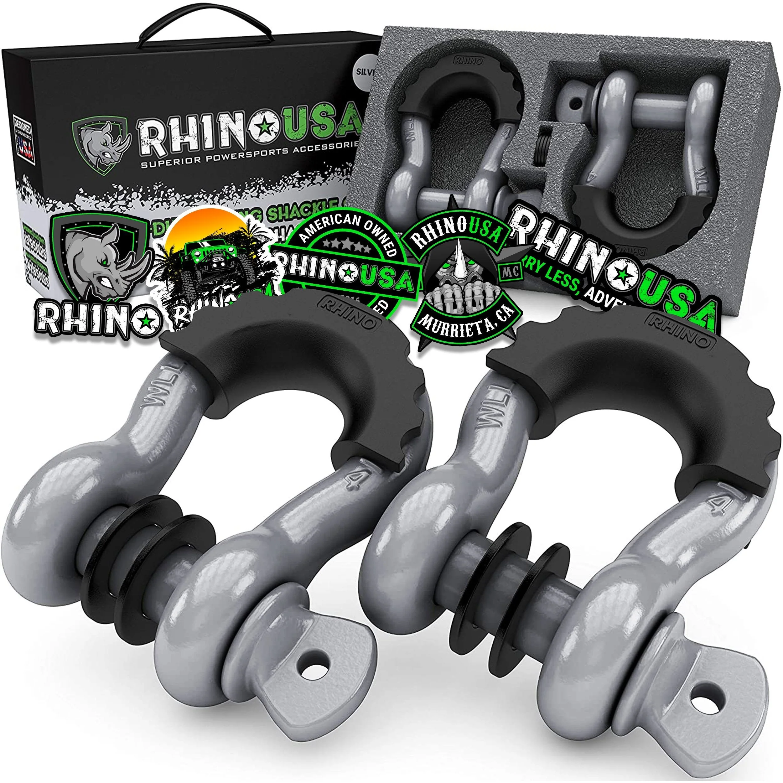 Rhino USA 3/4" D-Ring Shackle Set (2-Pack) - Image 5
