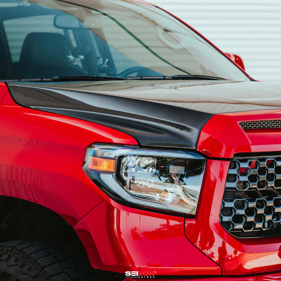 Seibon Carbon Fiber OEM-Style Hood for Tundra (2014-2021) - Image 9