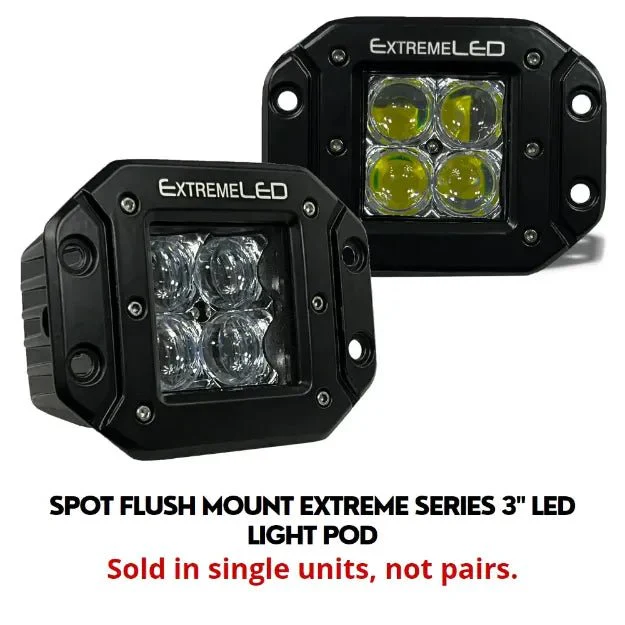 Spot and Flood Flush Mount Extreme Series 3" LED Light Pod (All Options) - Image 2