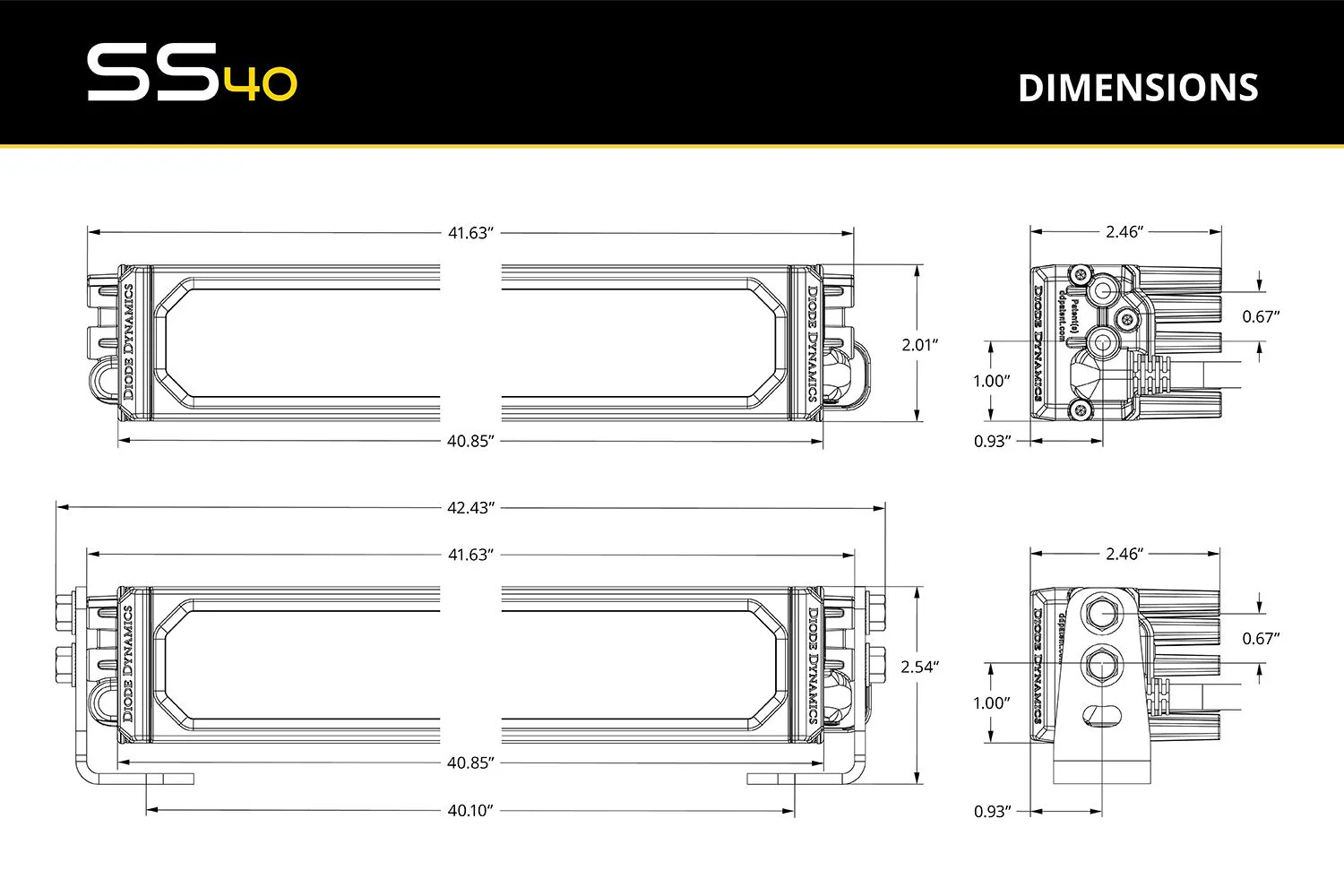 Diode Dynamics SS40 White LED Light Bar (Single) - Image 12