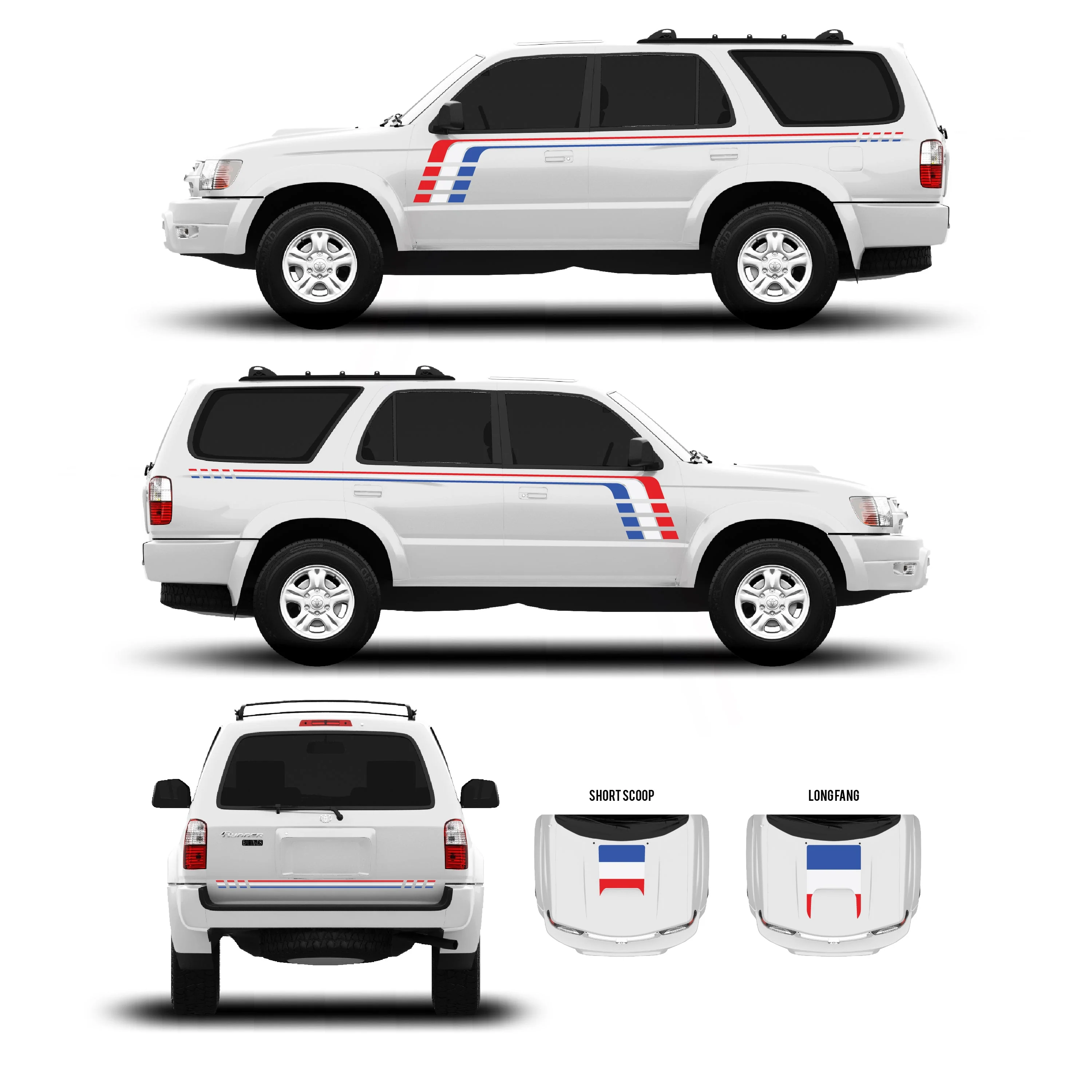 Taco Vinyl Checkered Stripe Kit for 4Runner (1996-2002) - Image 13