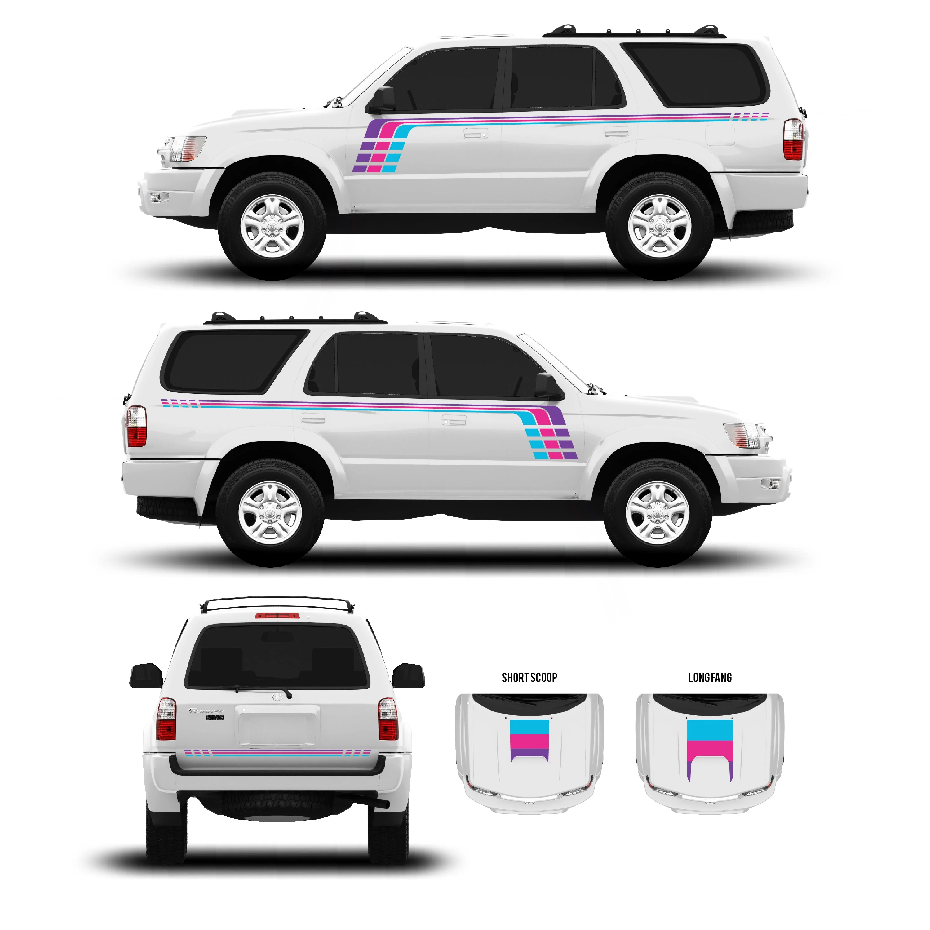 Taco Vinyl Checkered Stripe Kit for 4Runner (1996-2002) - Image 22