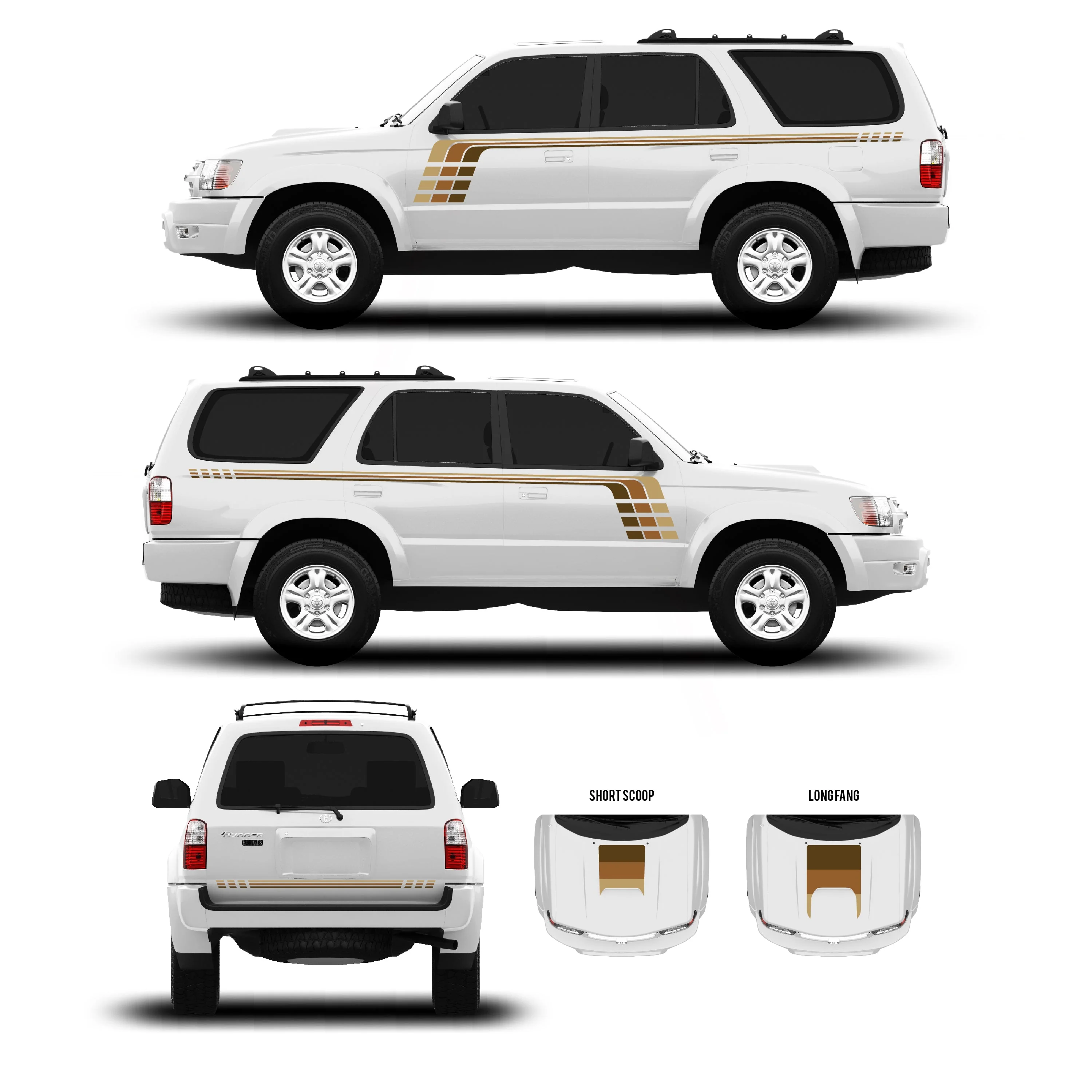 Taco Vinyl Checkered Stripe Kit for 4Runner (1996-2002) - Image 34