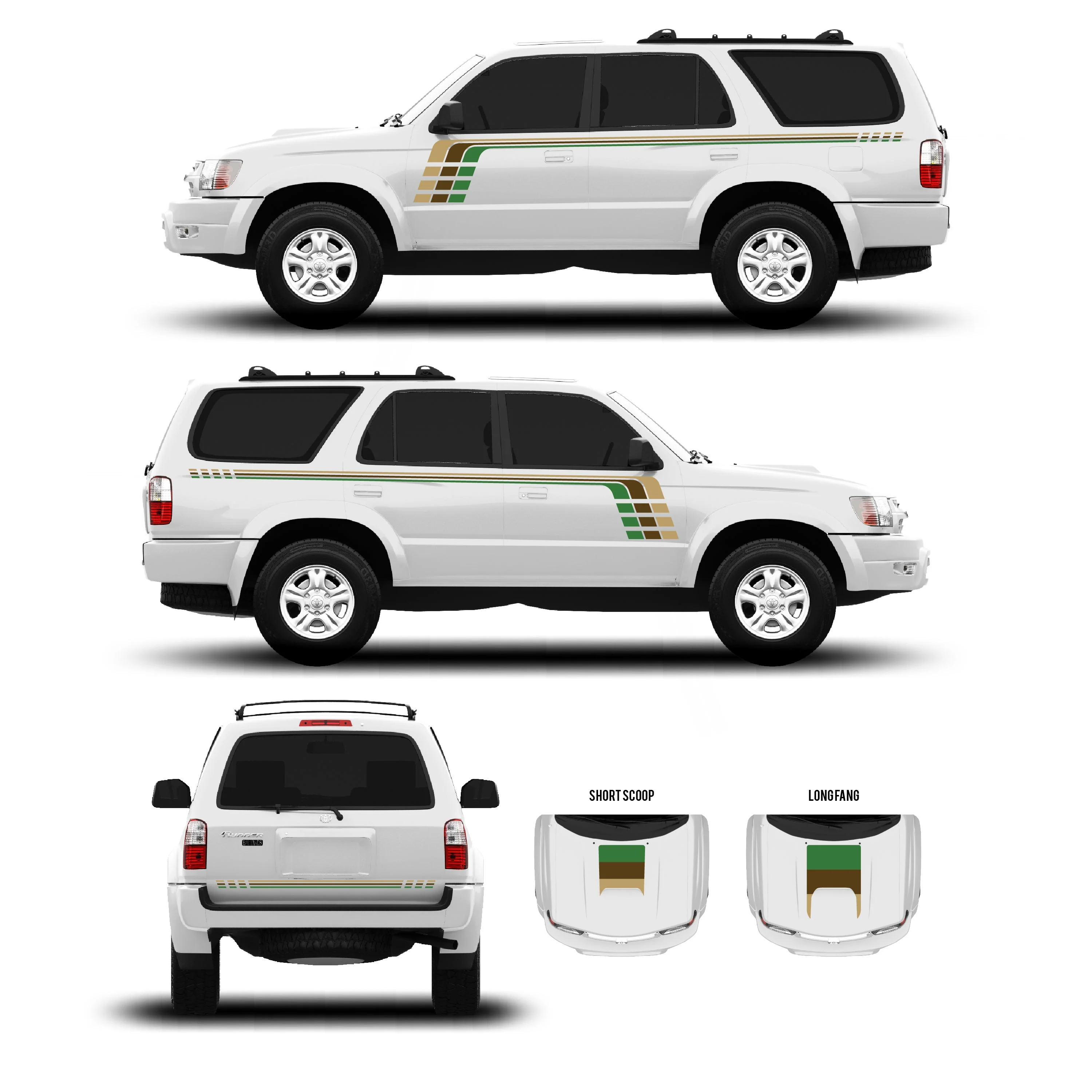 Taco Vinyl Checkered Stripe Kit for 4Runner (1996-2002) - Image 37