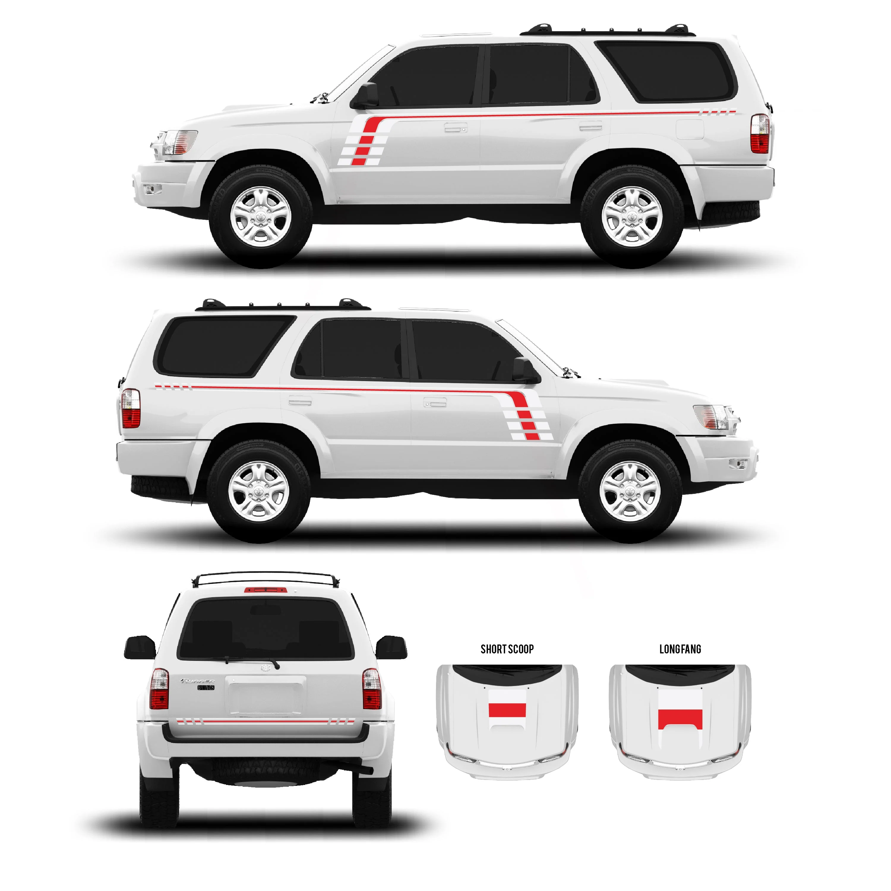 Taco Vinyl Checkered Stripe Kit for 4Runner (1996-2002) - Image 40