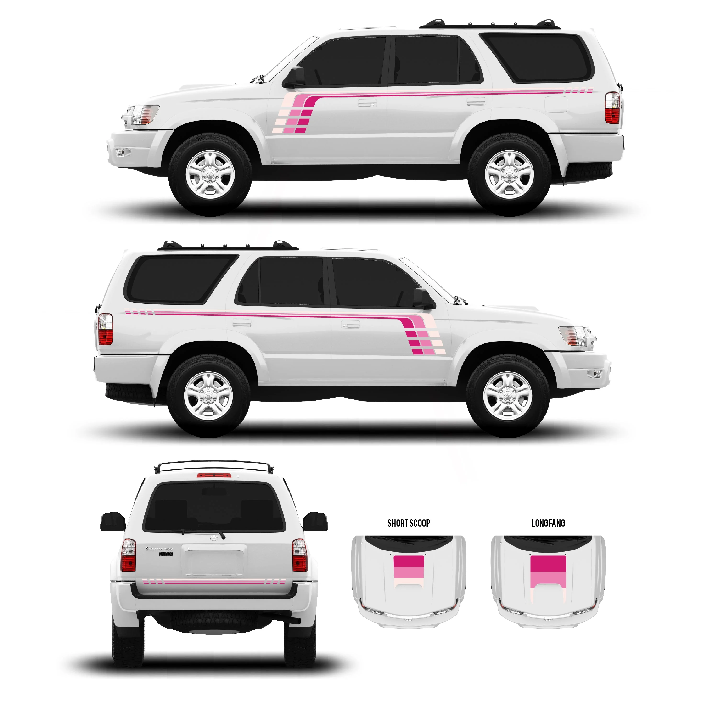 Taco Vinyl Checkered Stripe Kit for 4Runner (1996-2002) - Image 46
