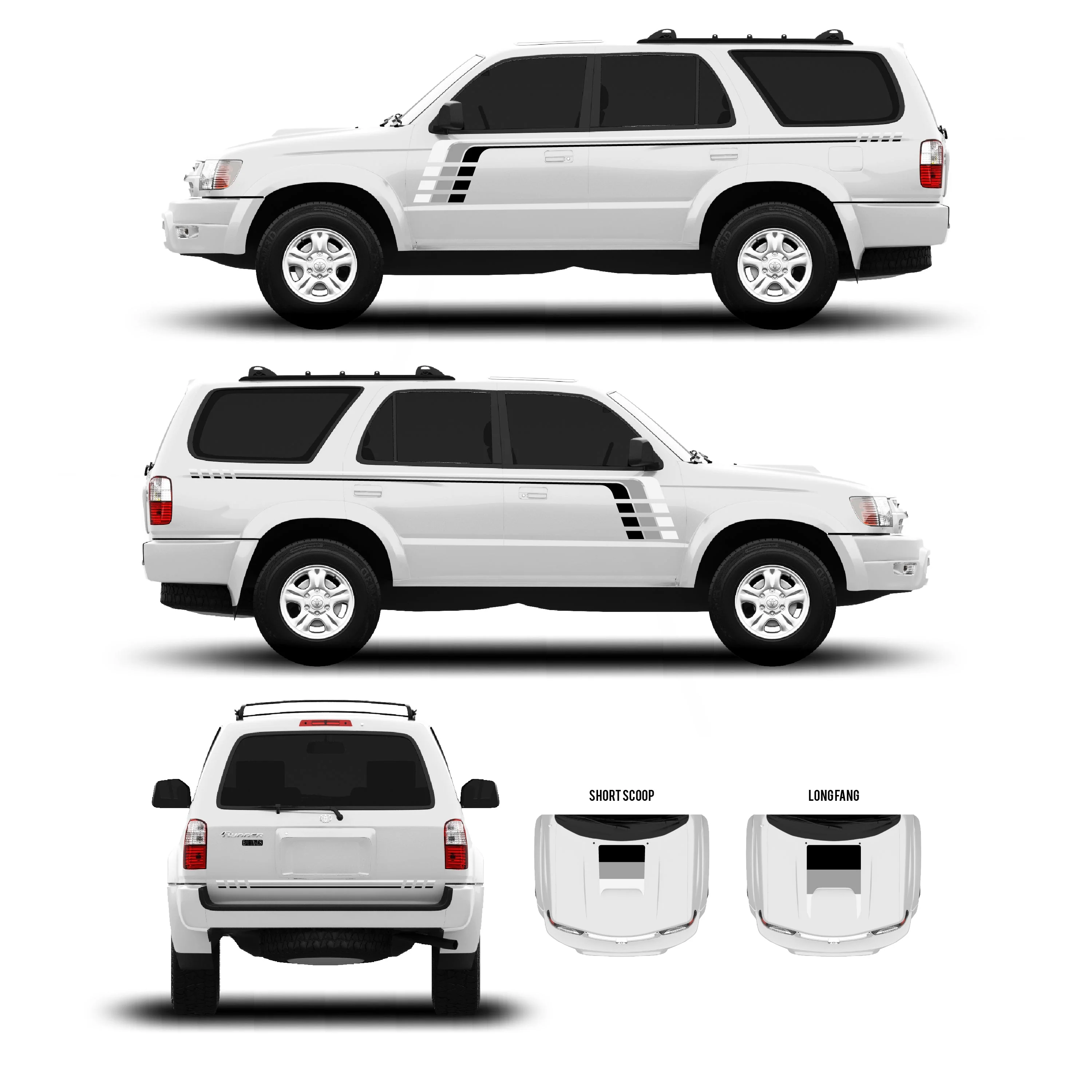 Taco Vinyl Checkered Stripe Kit for 4Runner (1996-2002) - Image 52