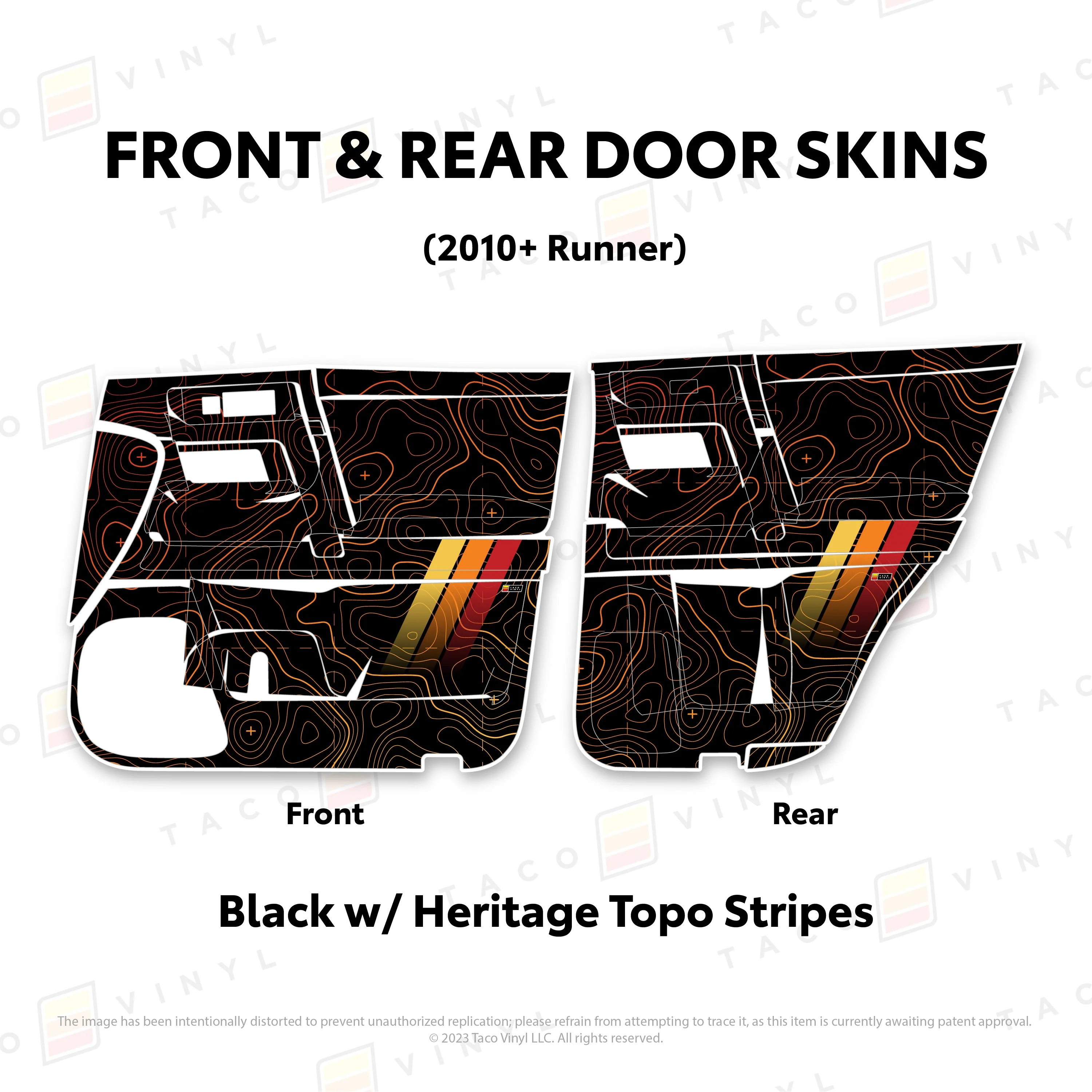 Taco Vinyl Door Skins for 4Runner (2010-2024) - Image 36
