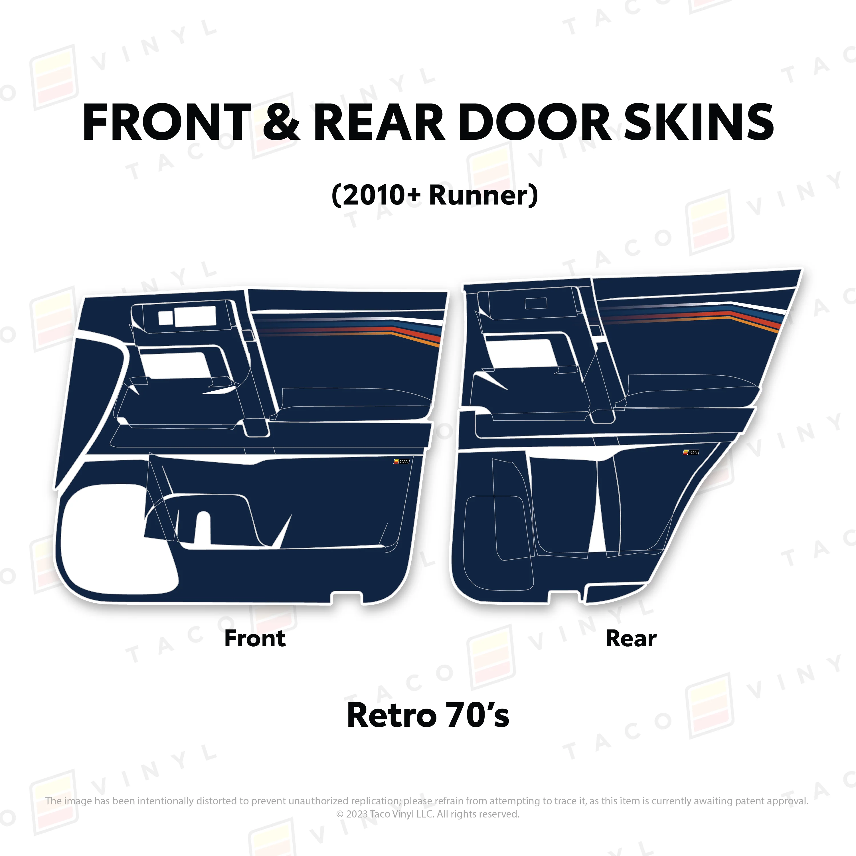 Taco Vinyl Door Skins for 4Runner (2010-2024) - Image 76