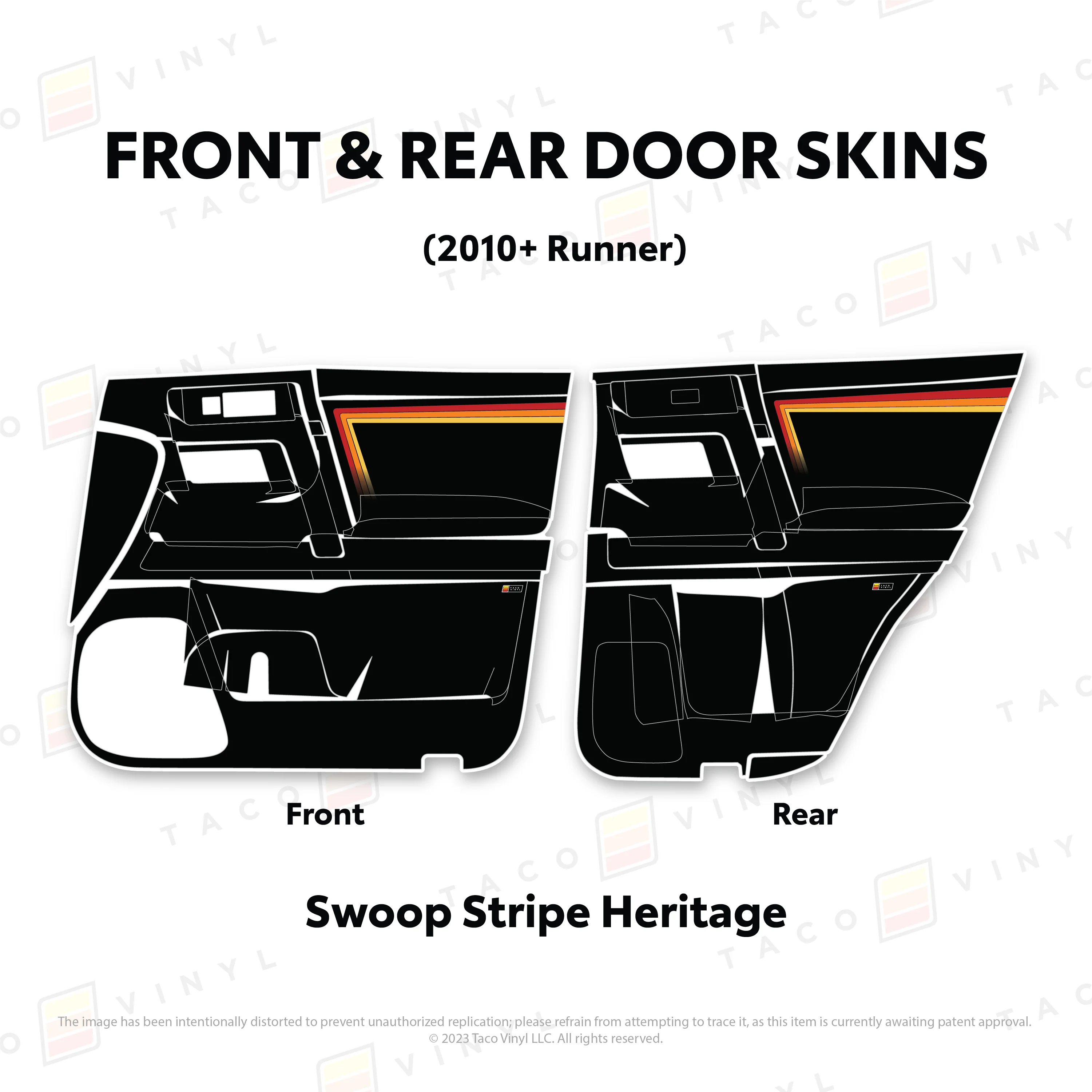 Taco Vinyl Door Skins for 4Runner (2010-2024) - Image 79